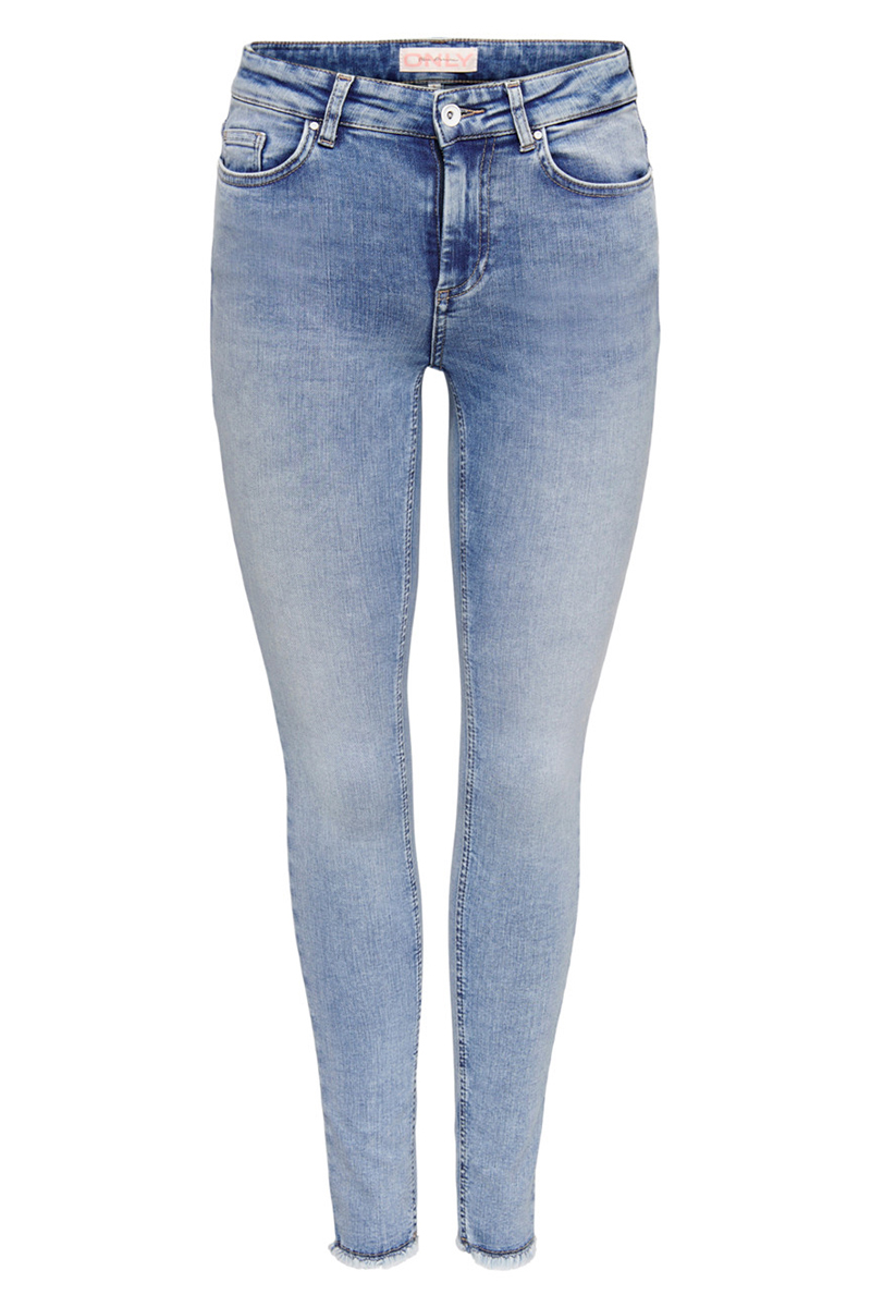 Only ONLBLUSH MID SK ANK RAW DNM REA694 Blauw-1 1