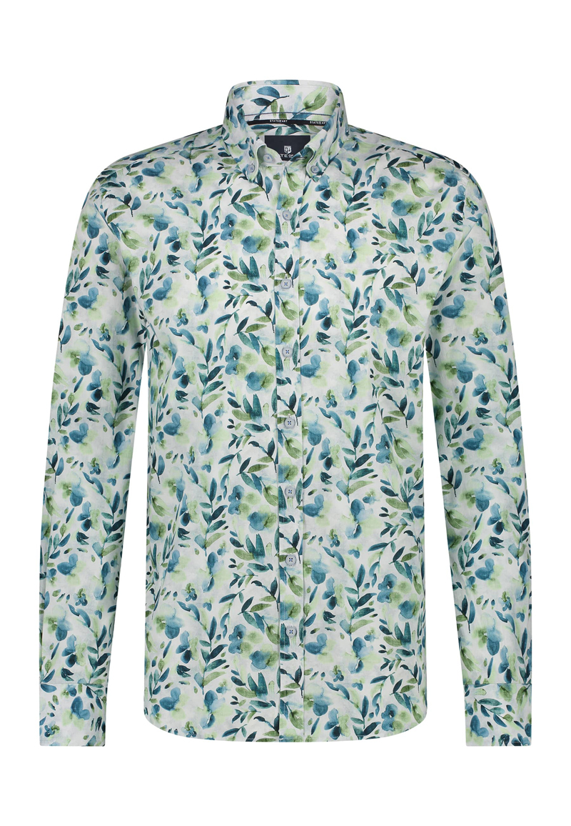 Heren overhemd lm casual wit