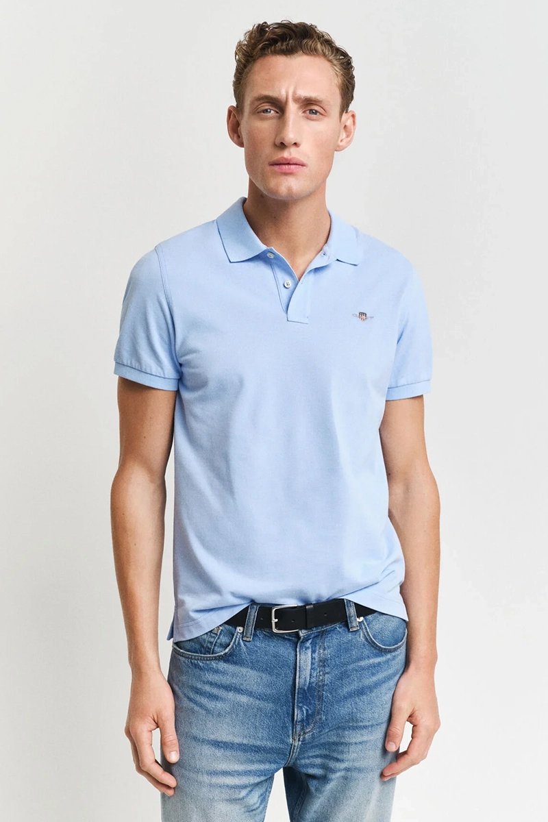 Gant REG SHIELD SS PIQUE POLO Blauw-2 2