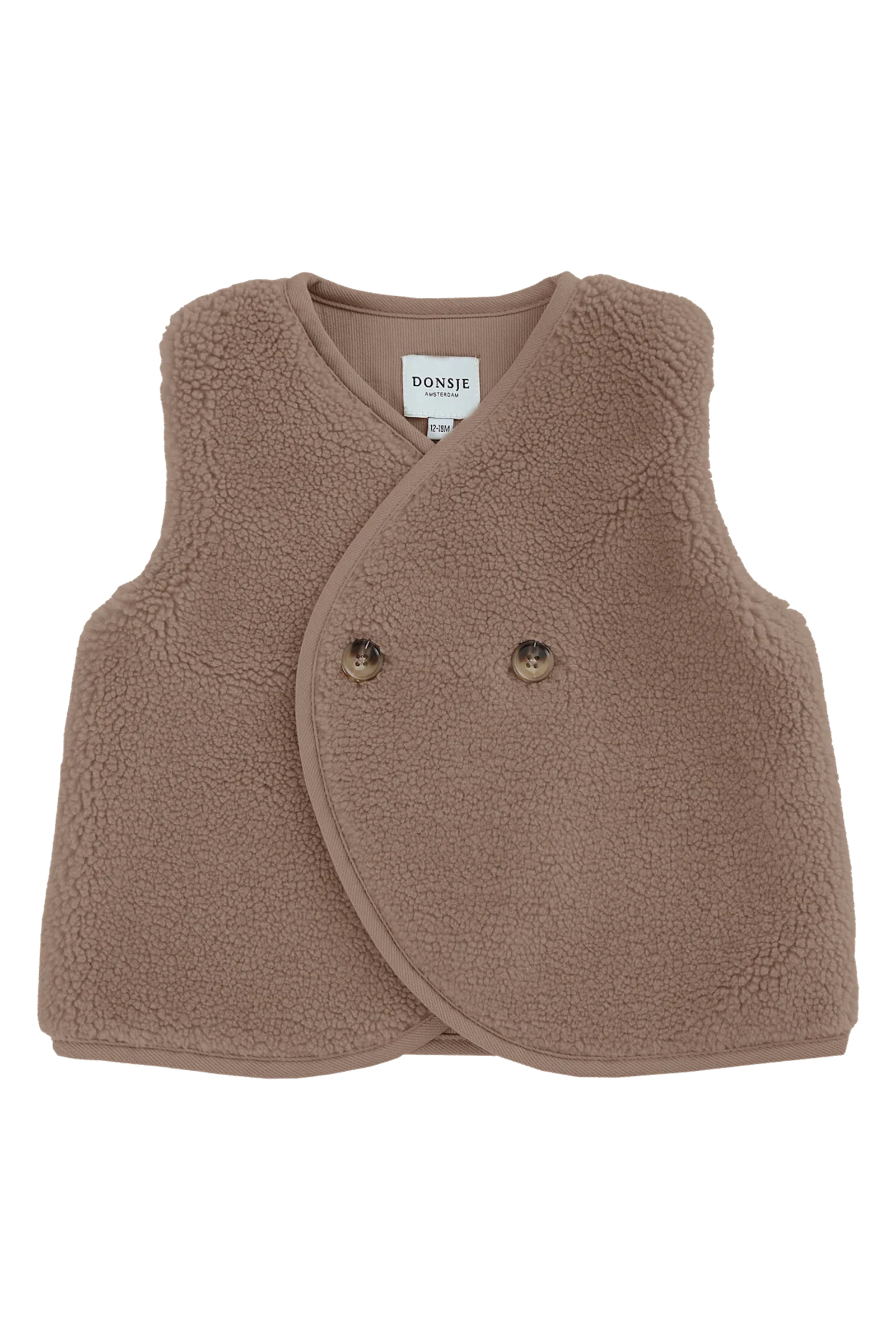 Meisjes gilet bruin