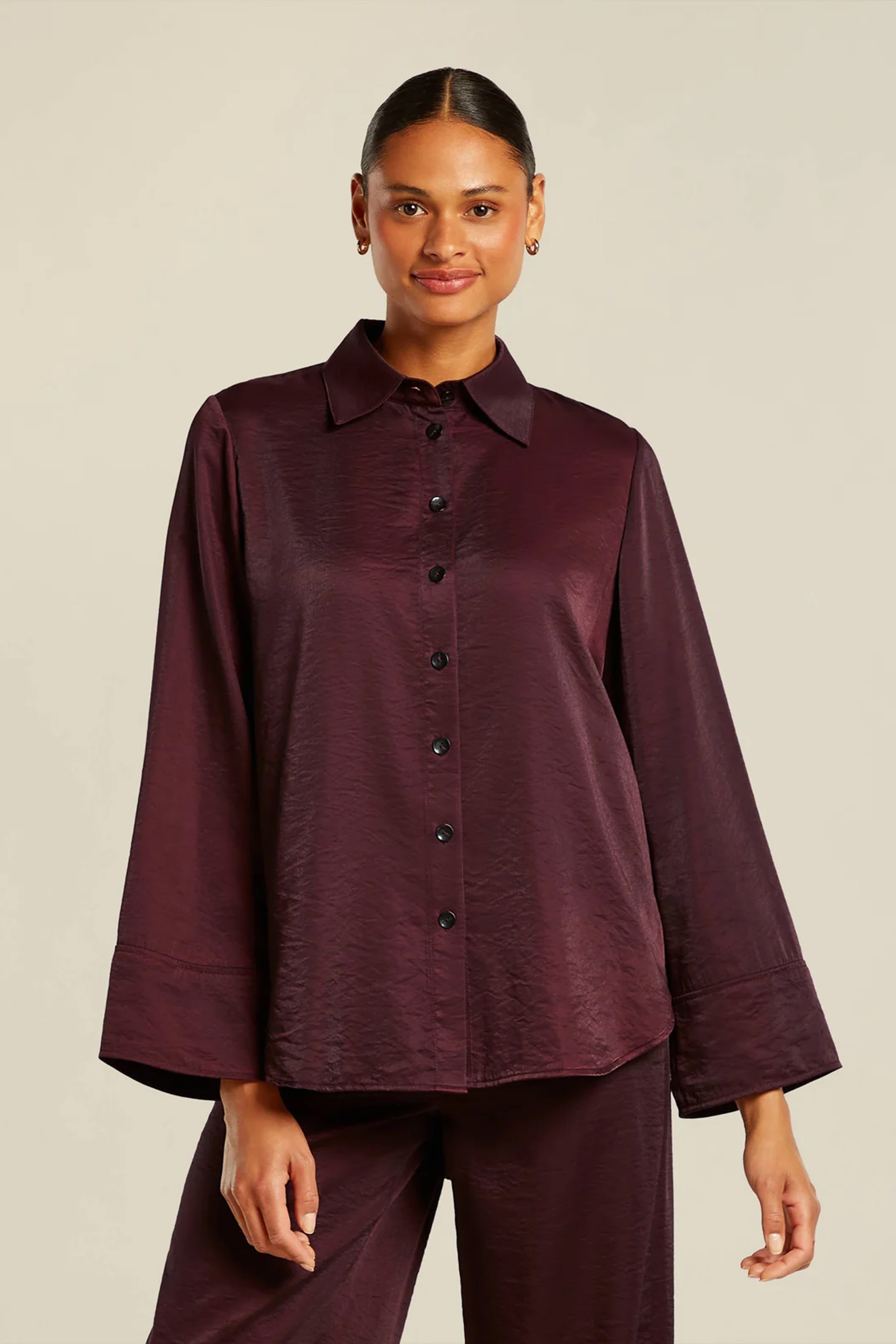 Dames blouse lange mouw rood