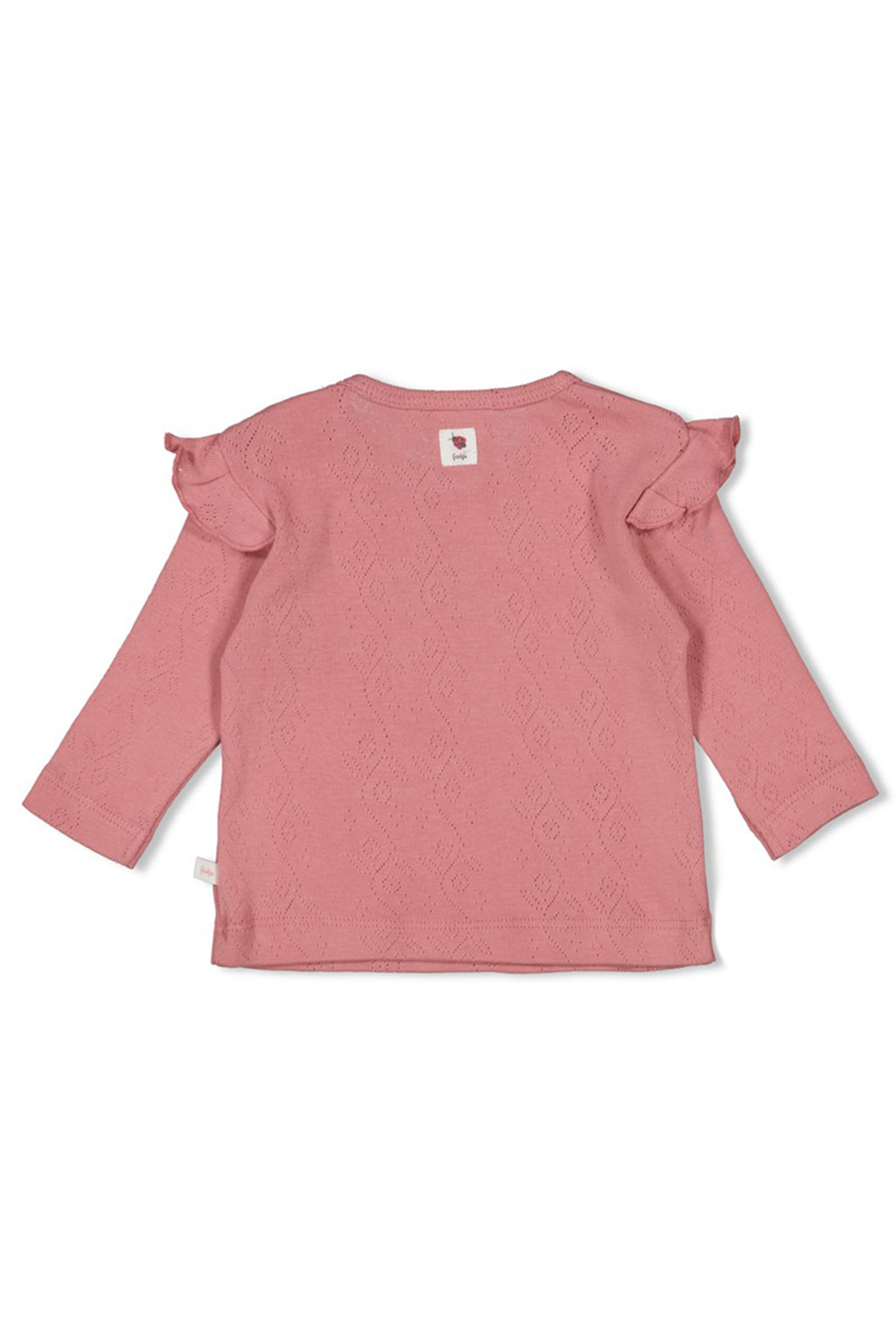 Baby t-shirt lange mouw rose