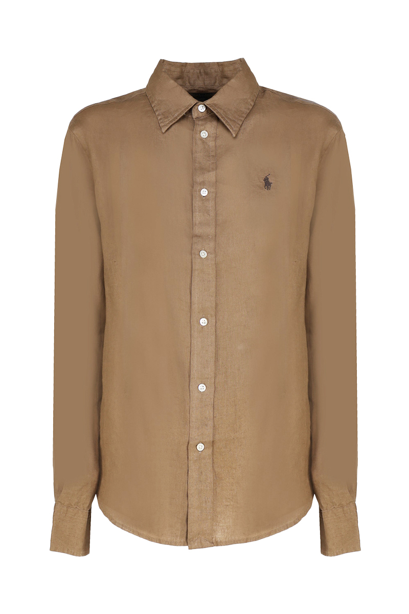 Polo Ralph Lauren Dames blouse lange mouw bruin/beige-2 1