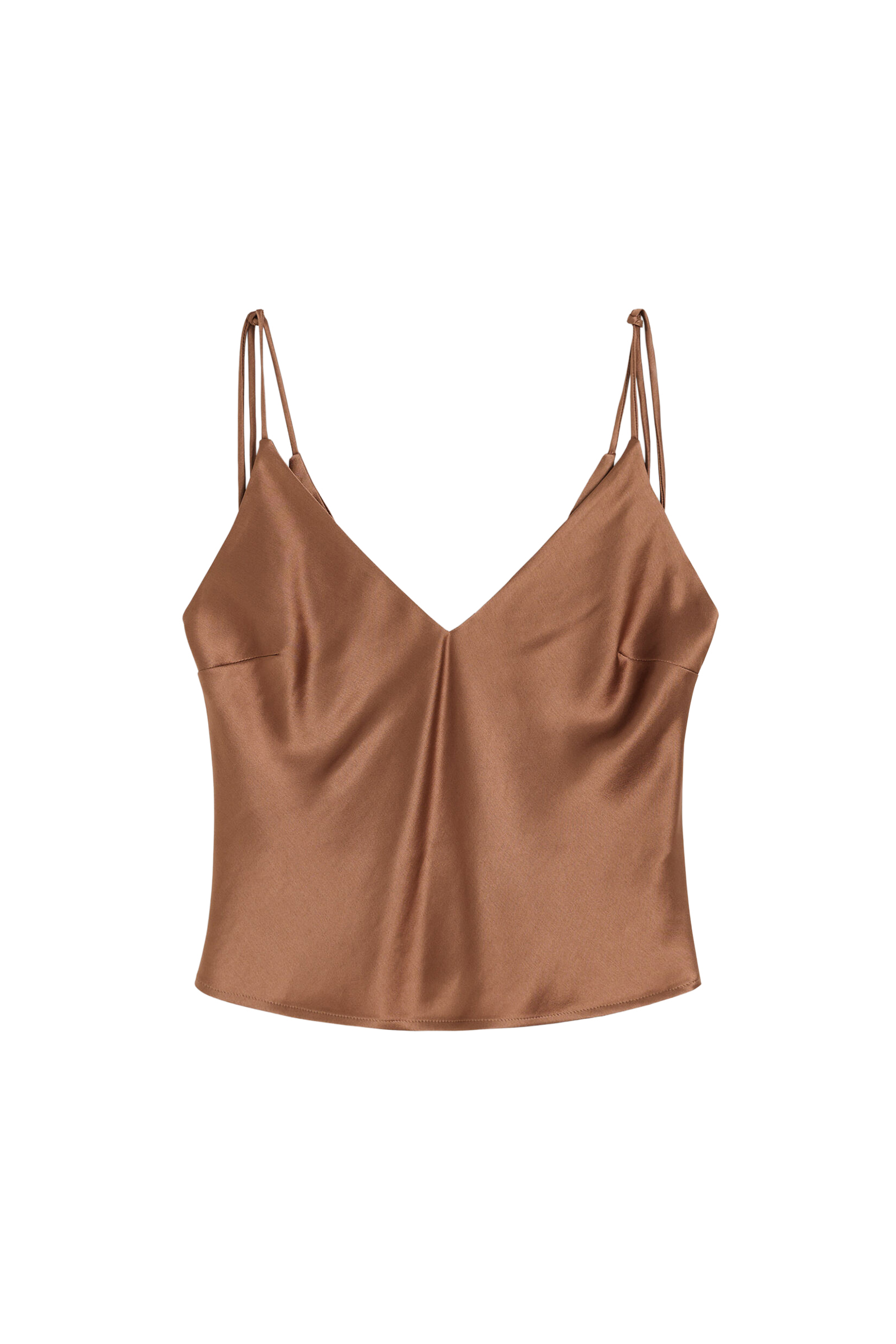 Dames top bruin