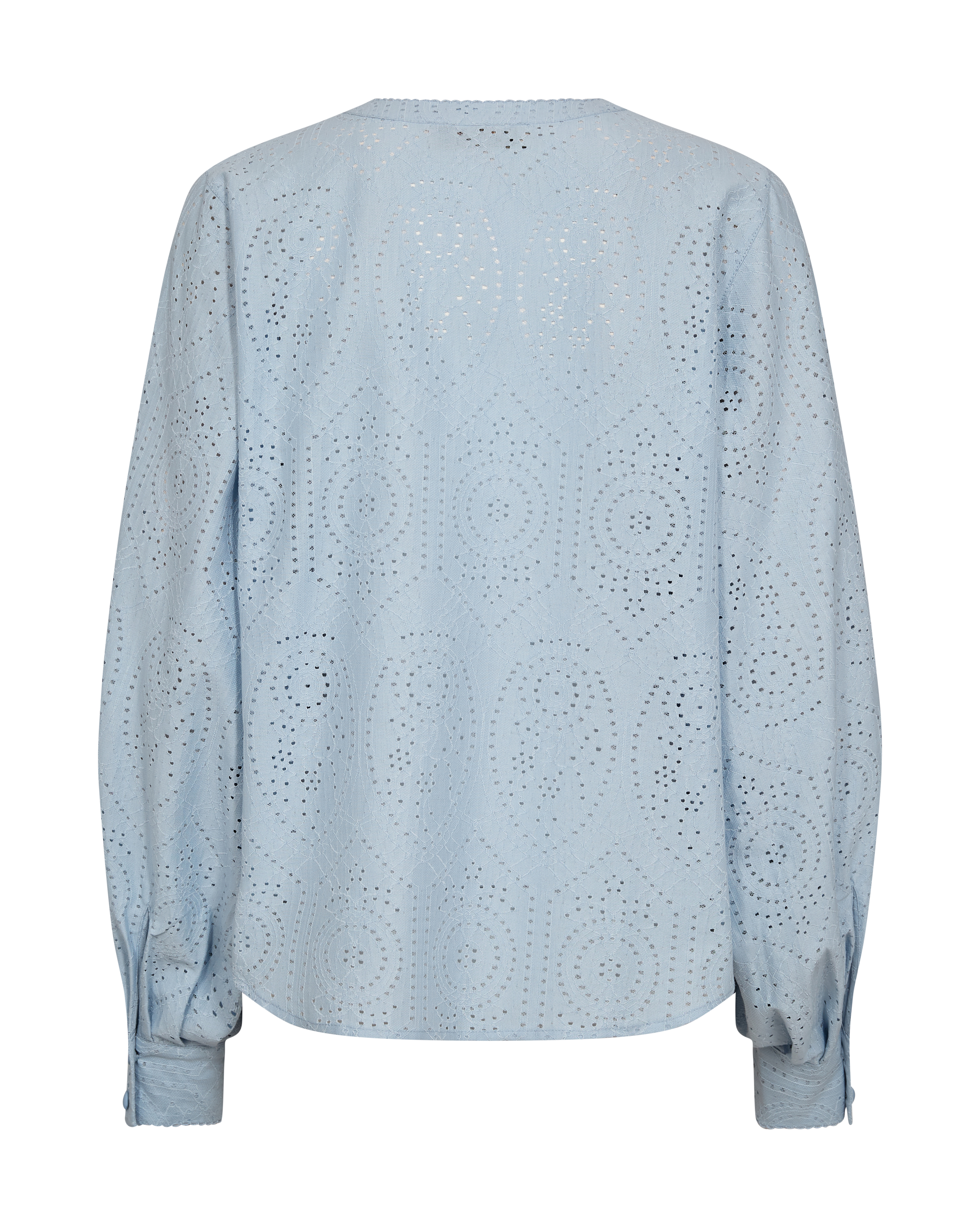 Dames blouse lange mouw blauw