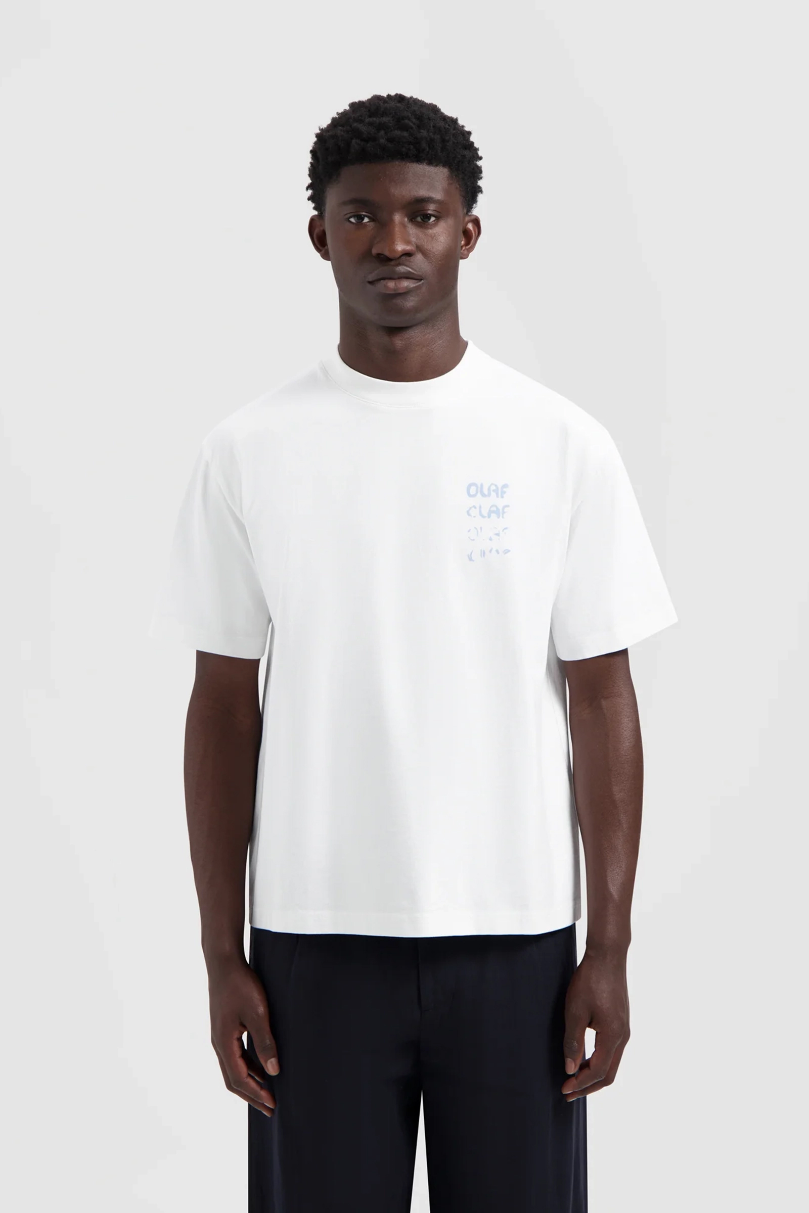 Olaf Hussein SPRAY GRAPHIC TEE Wit 2
