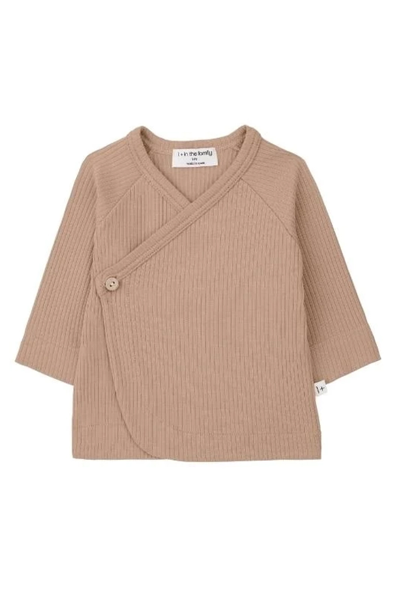 Baby t-shirt lange mouw bruin