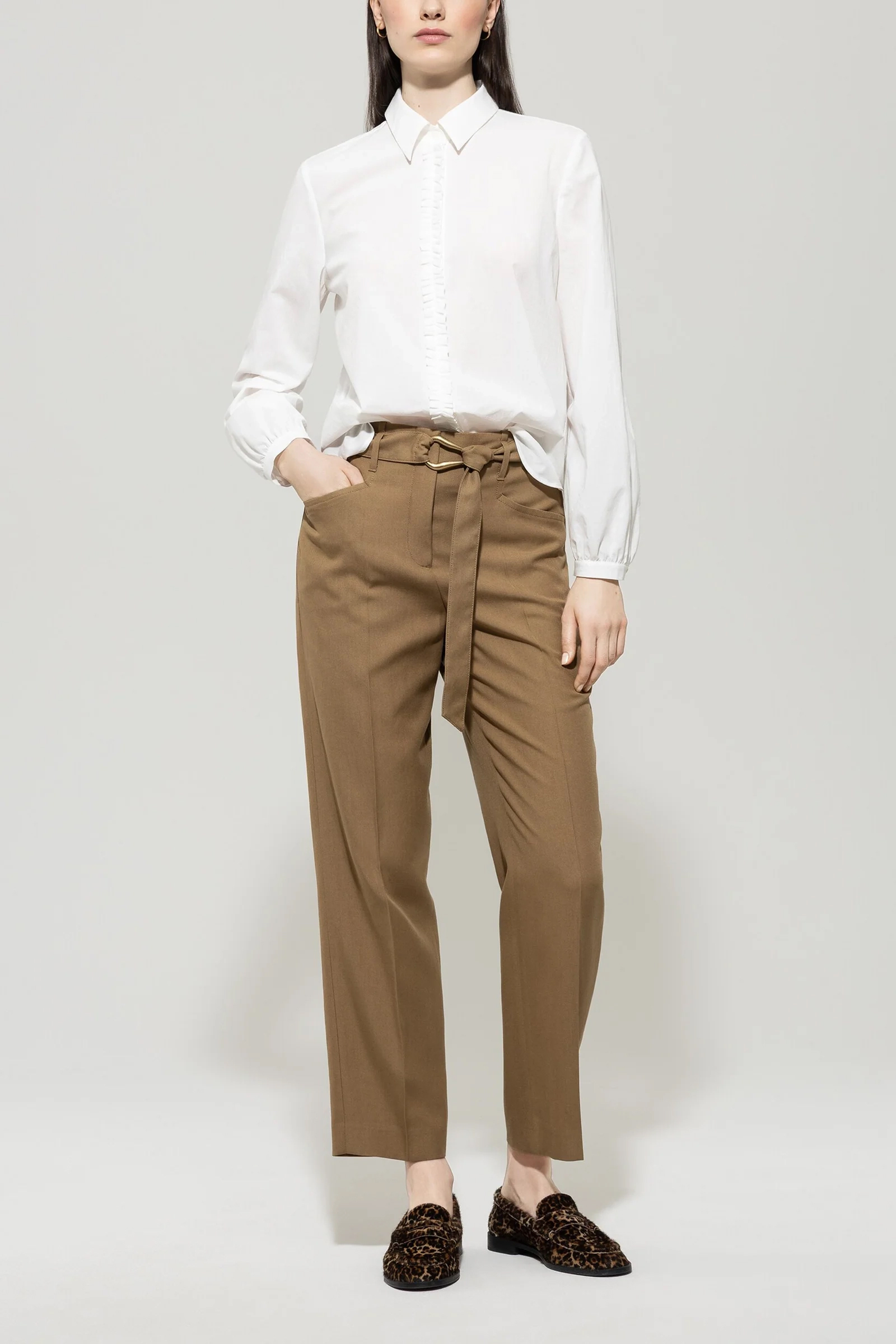 Dames blouse lange mouw wit