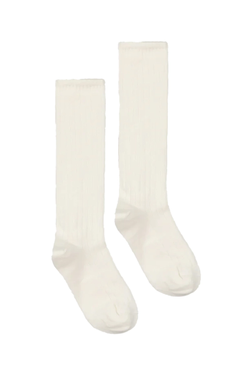 Gray Label long ribbed socks Ecru-1 1