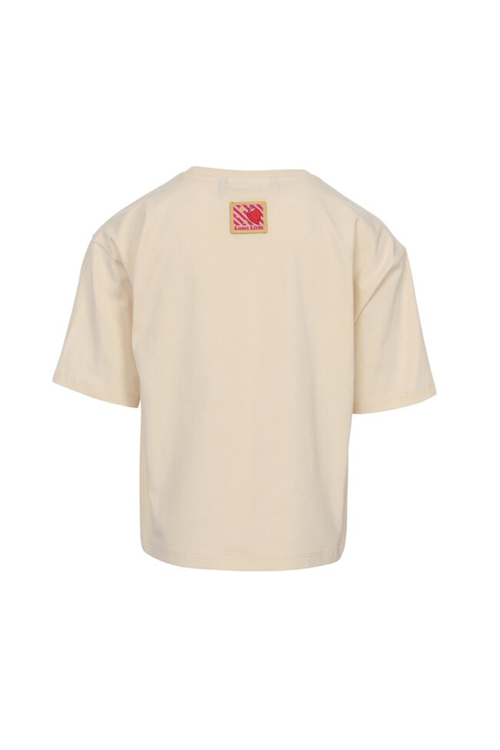 Meisjes t-shirt korte mouw bruin