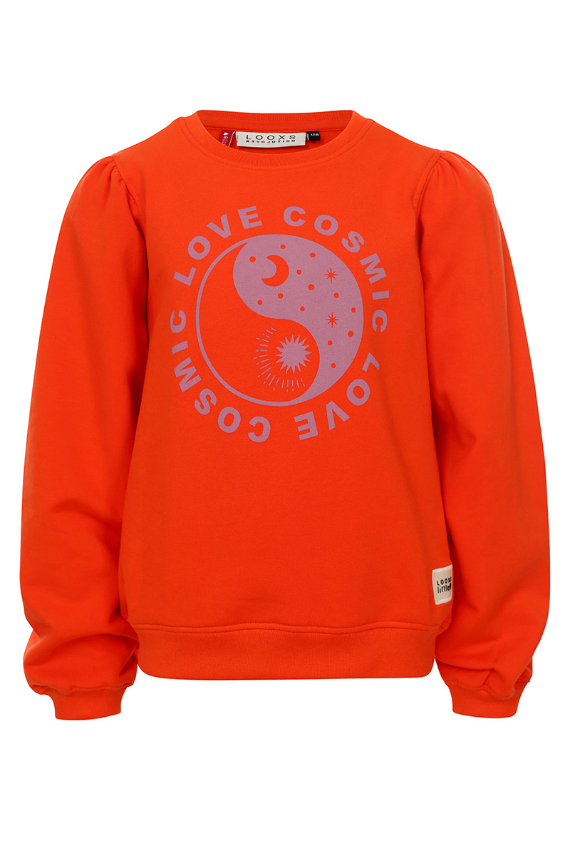 Meisjes sweater oranje