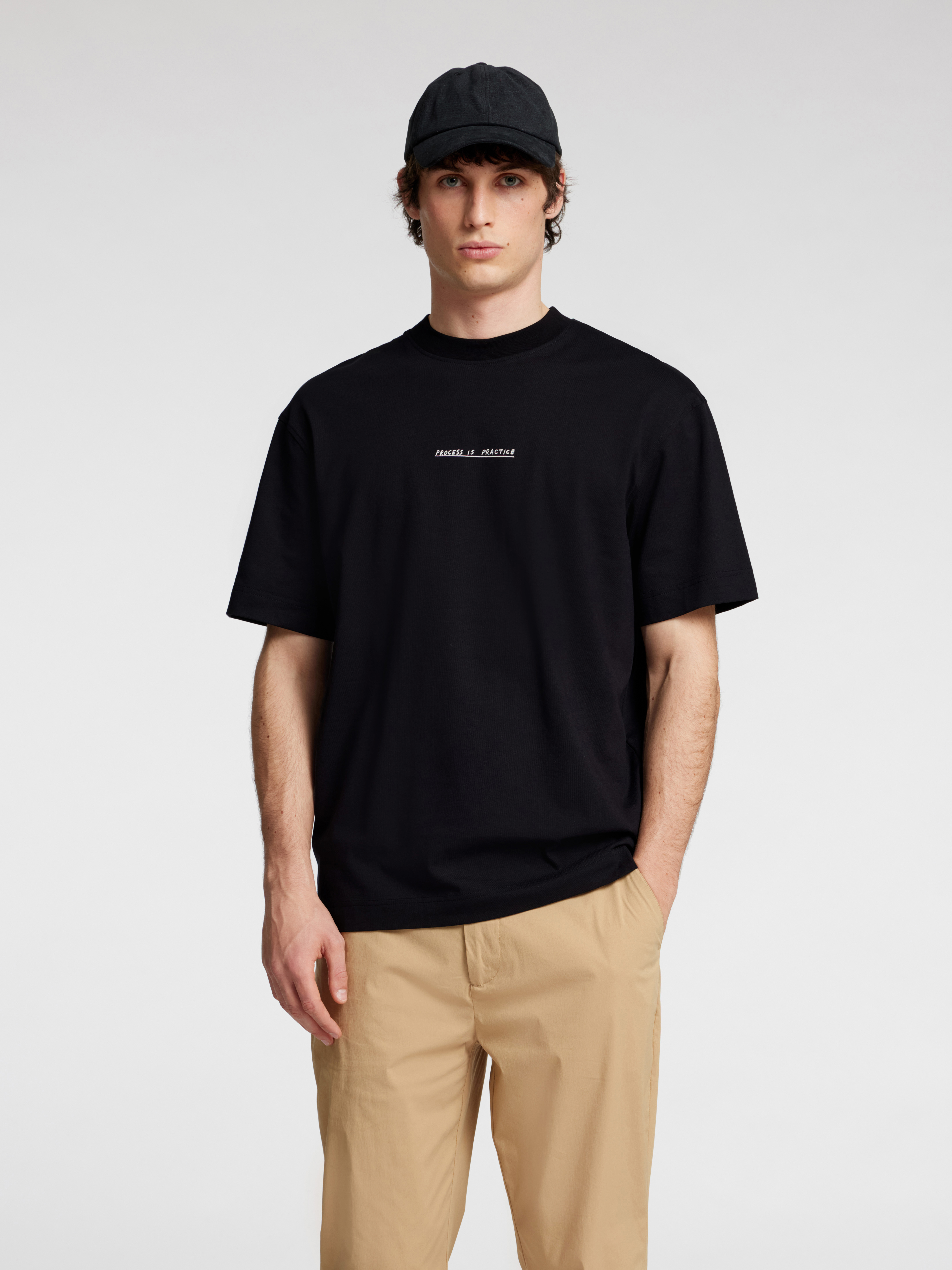 Selected SLHRELAXNIC LICENSE SS O-NECK TEE 179099-Black 3