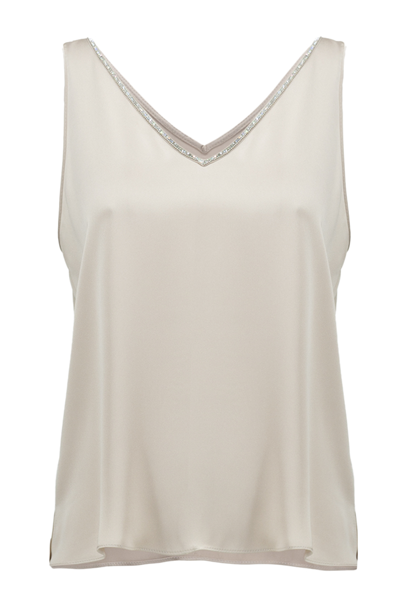 Dames top bruin