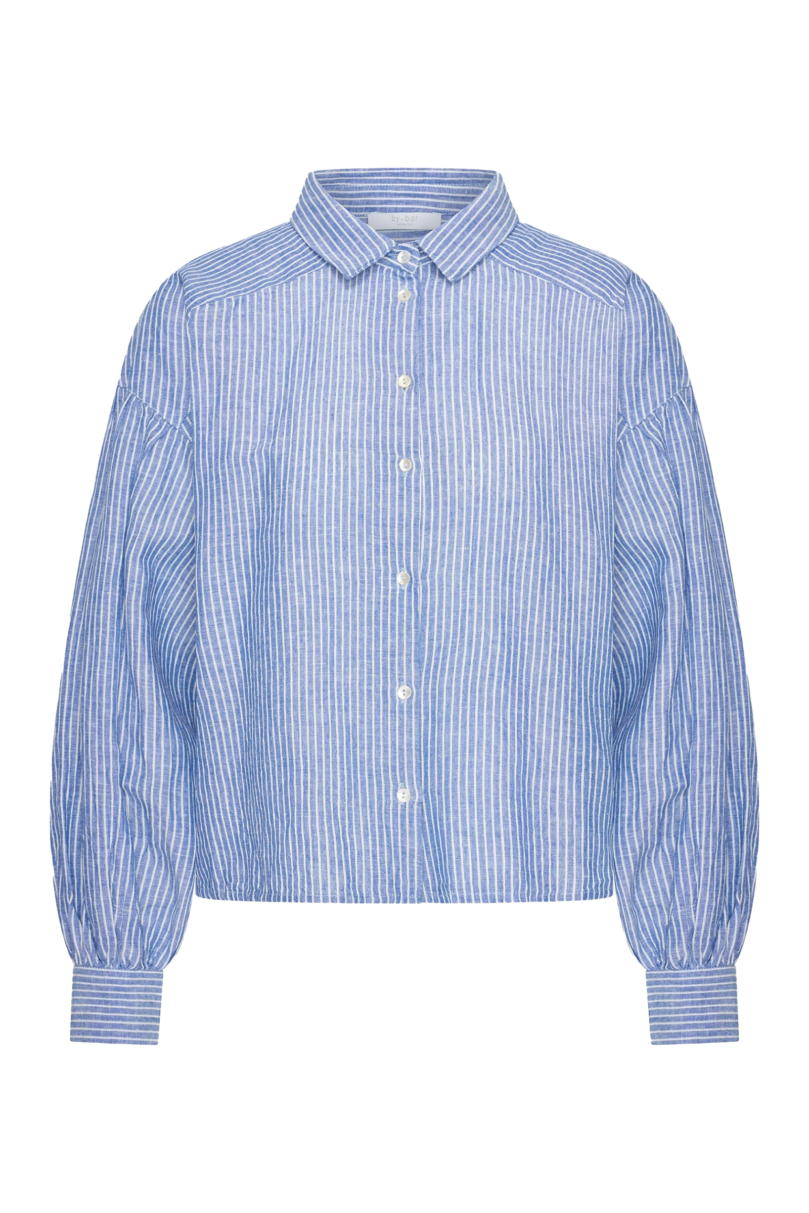 Dames blouse lange mouw blauw