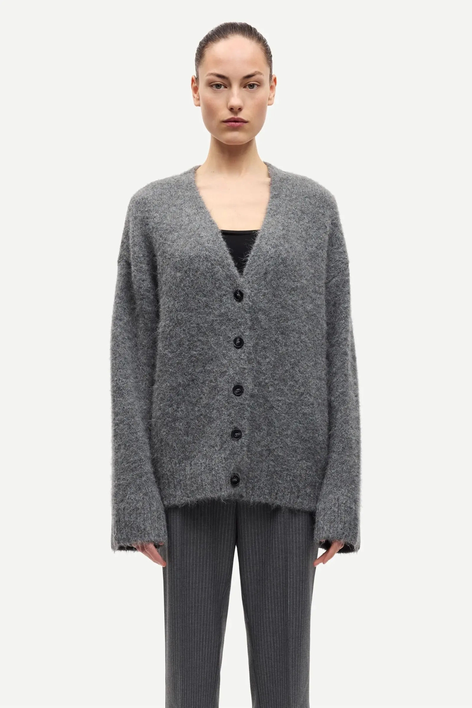 Dames vest grijs