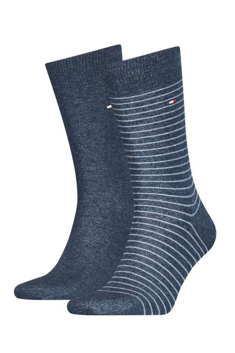 Tommy Hilfiger TH MEN SMALL STRIPE SOCK 2P Blauw-5 1