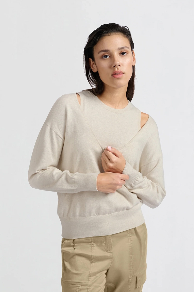 Dames sweater bruin