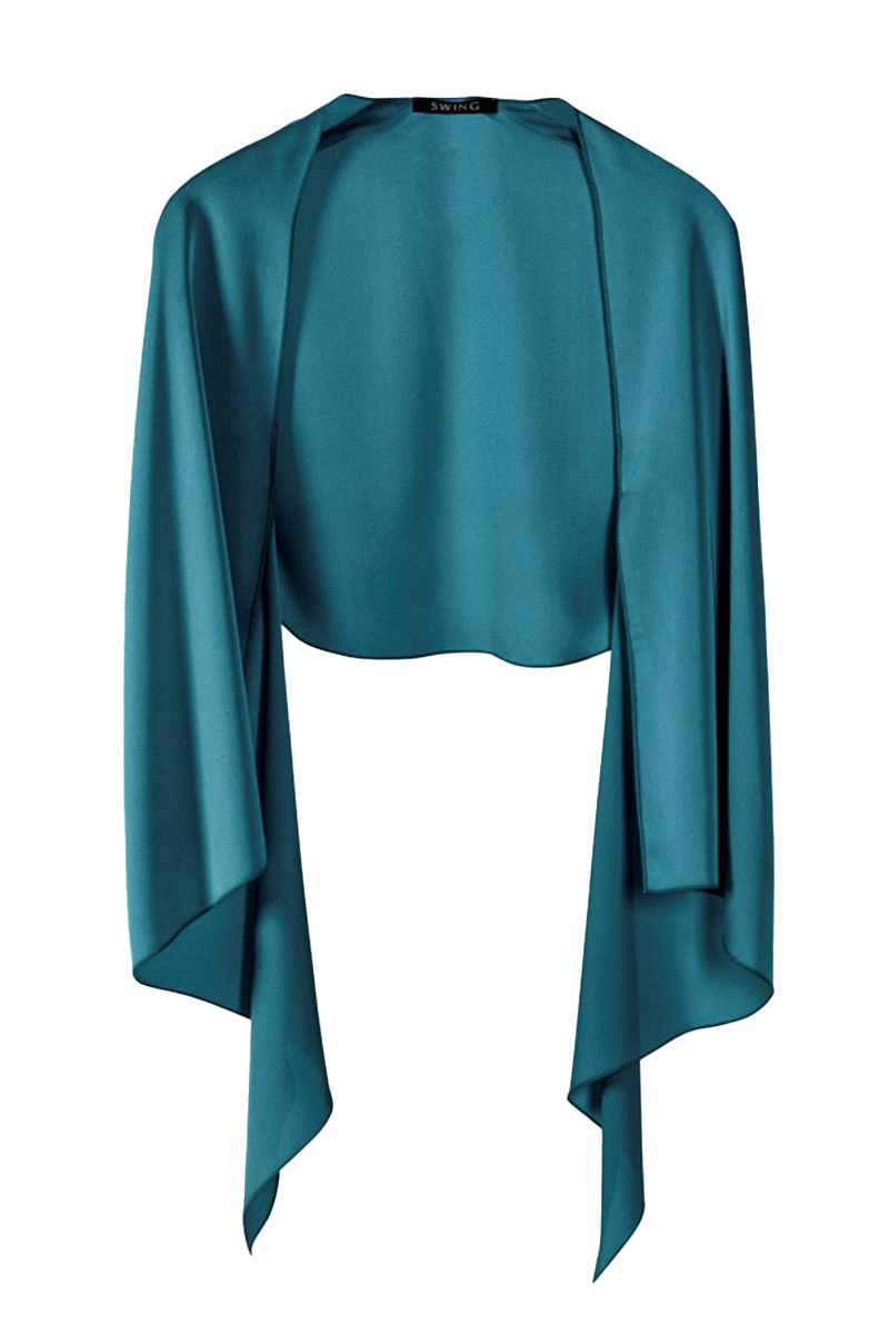 Dames poncho/cape blauw