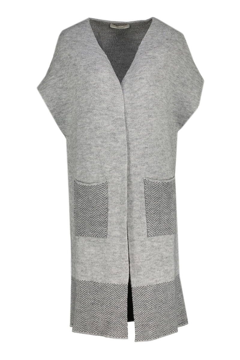 Dames gilet grijs