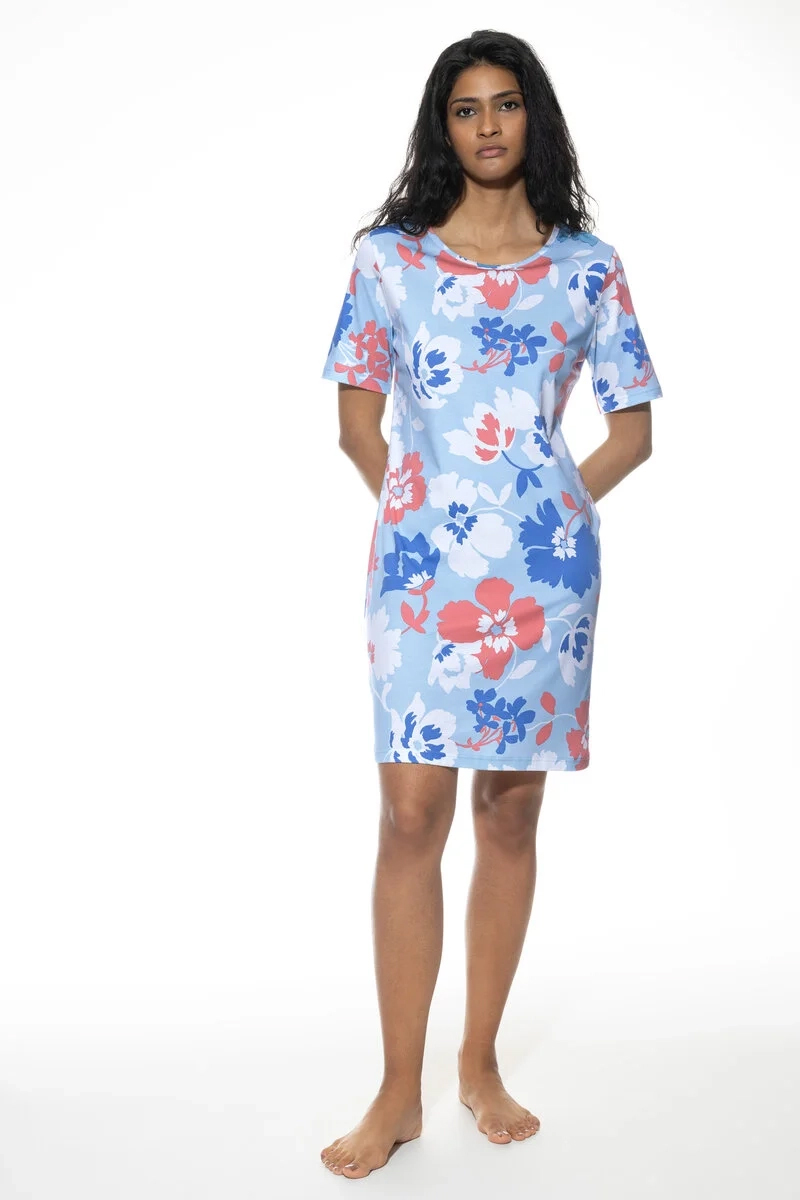 Nachtmode dames nachthemd   blauw