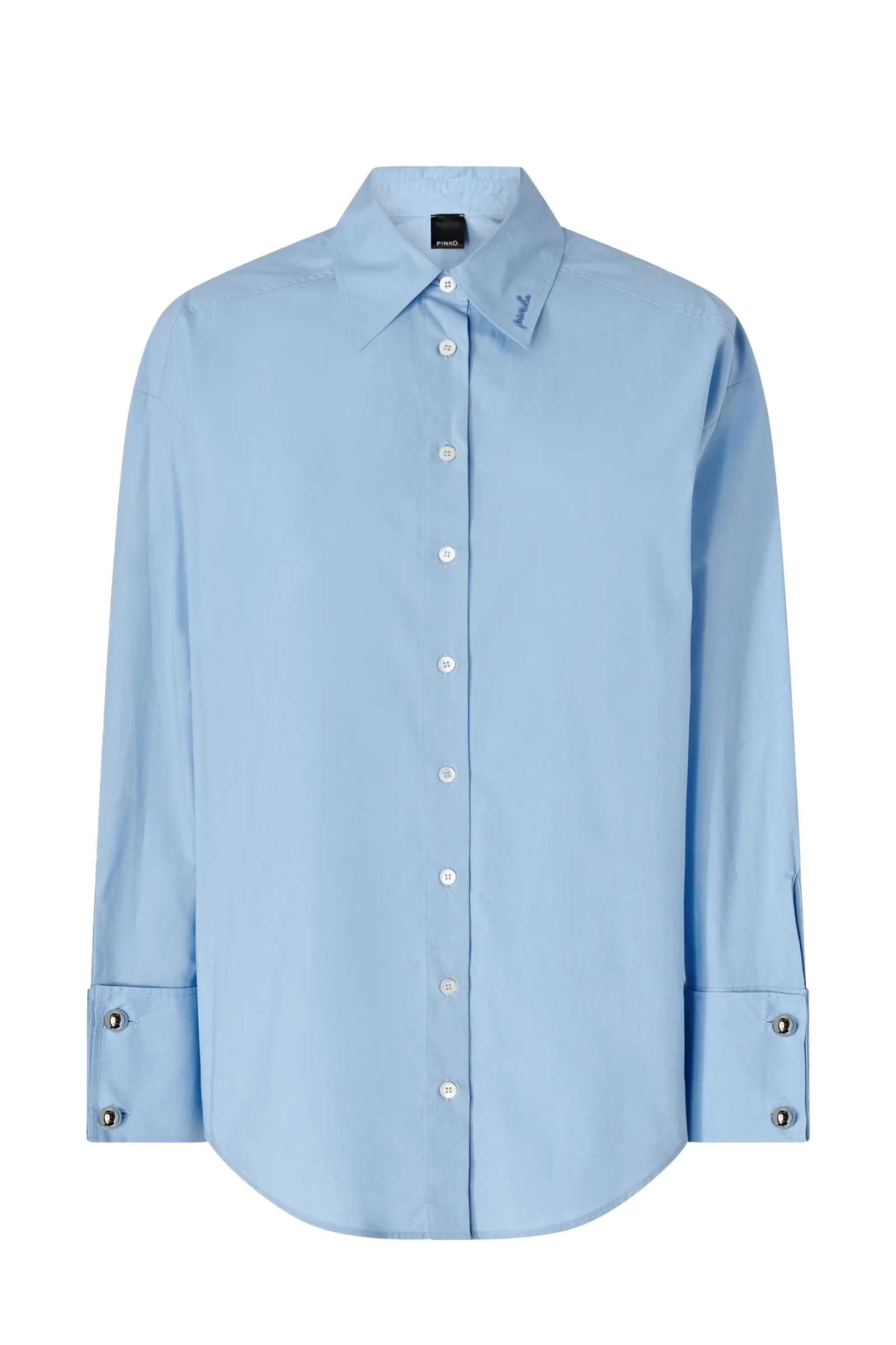 Dames blouse lange mouw blauw