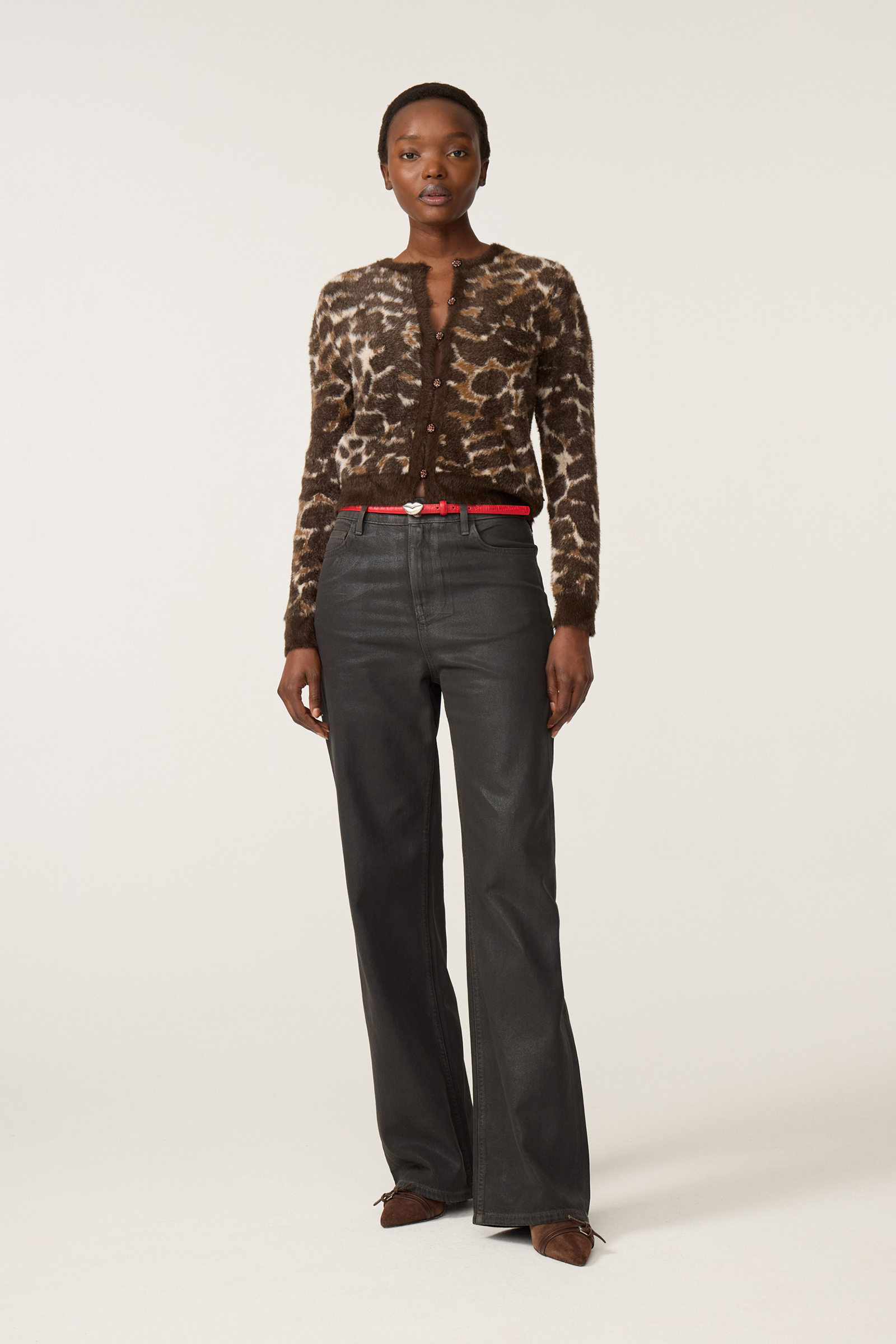 Dames vest bruin