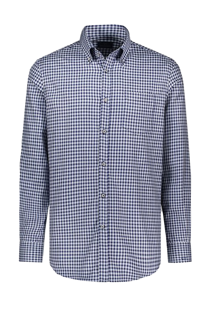 Heren overhemd lm casual blauw