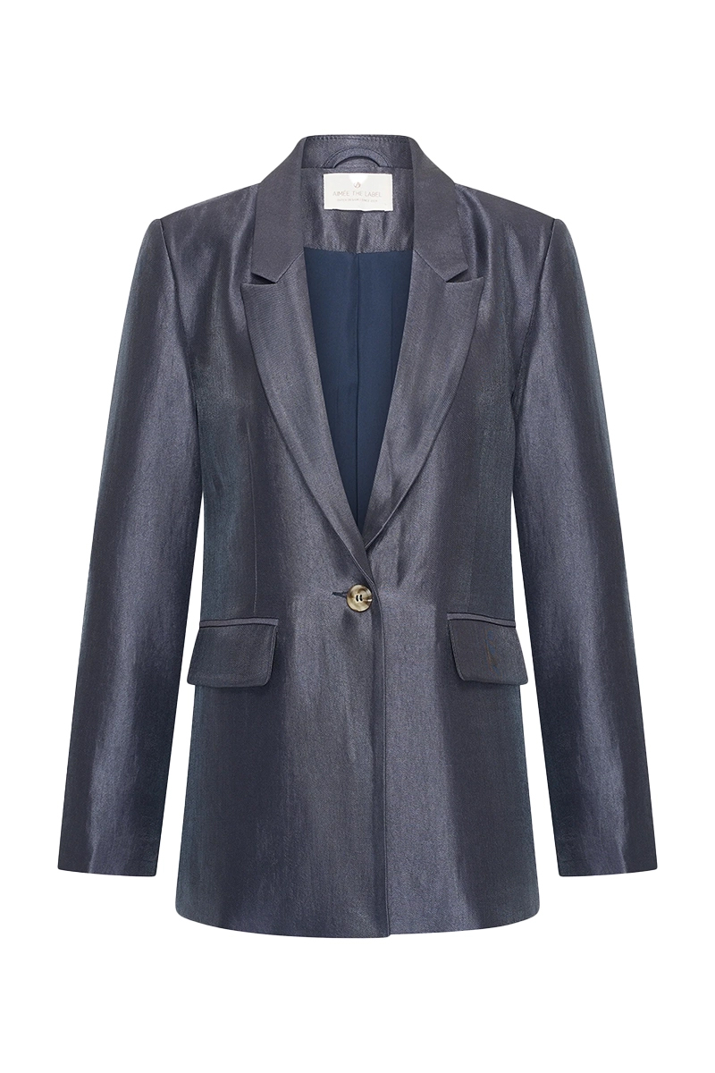 Dames blazer grijs