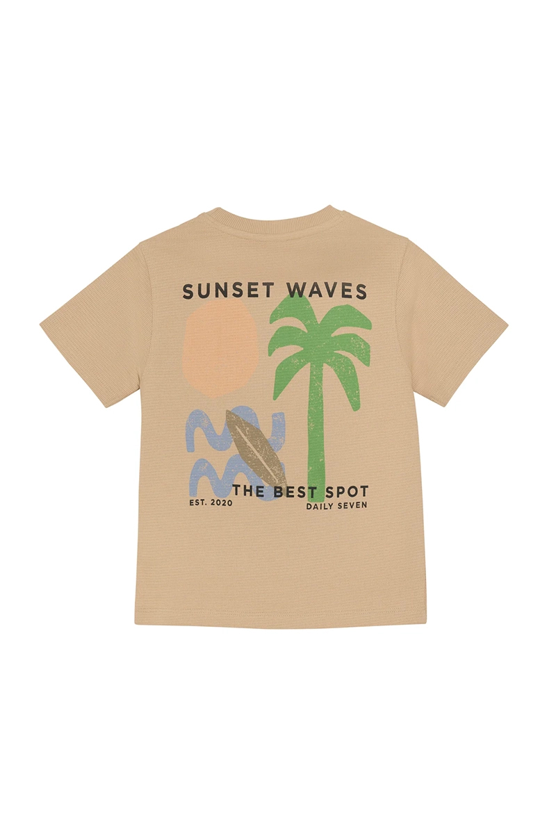 Jongens t-shirt korte mouw bruin
