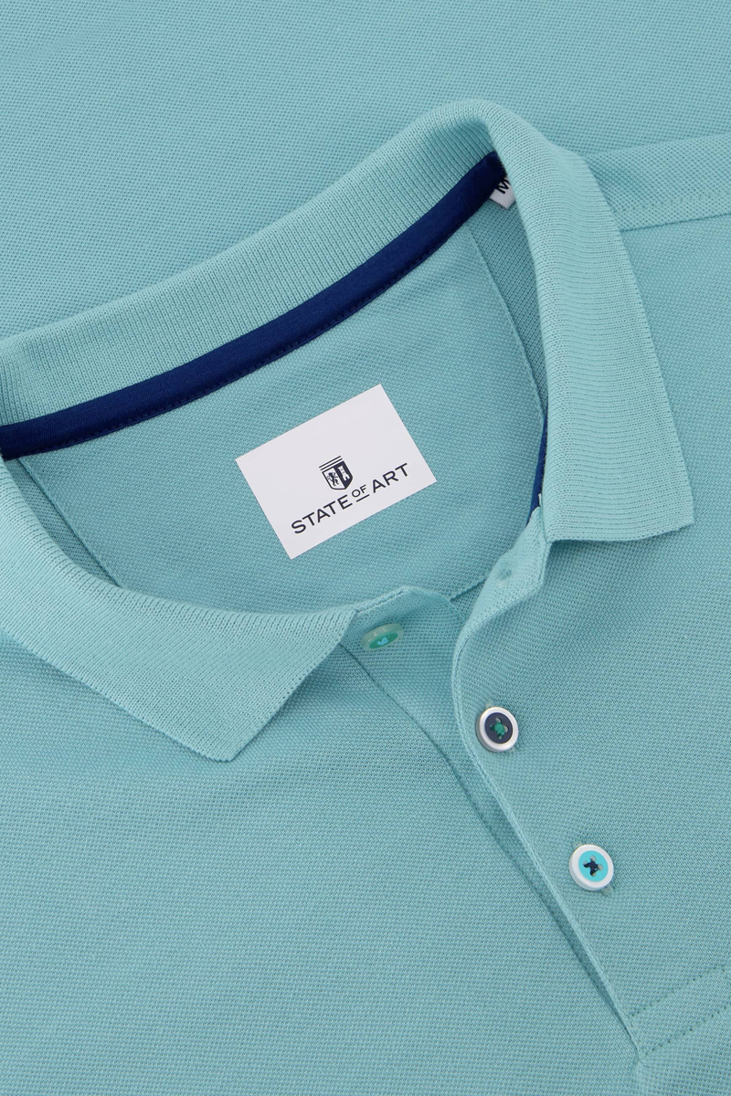 State of Art Poloshirt Piqu? SS P azuurblauw 2