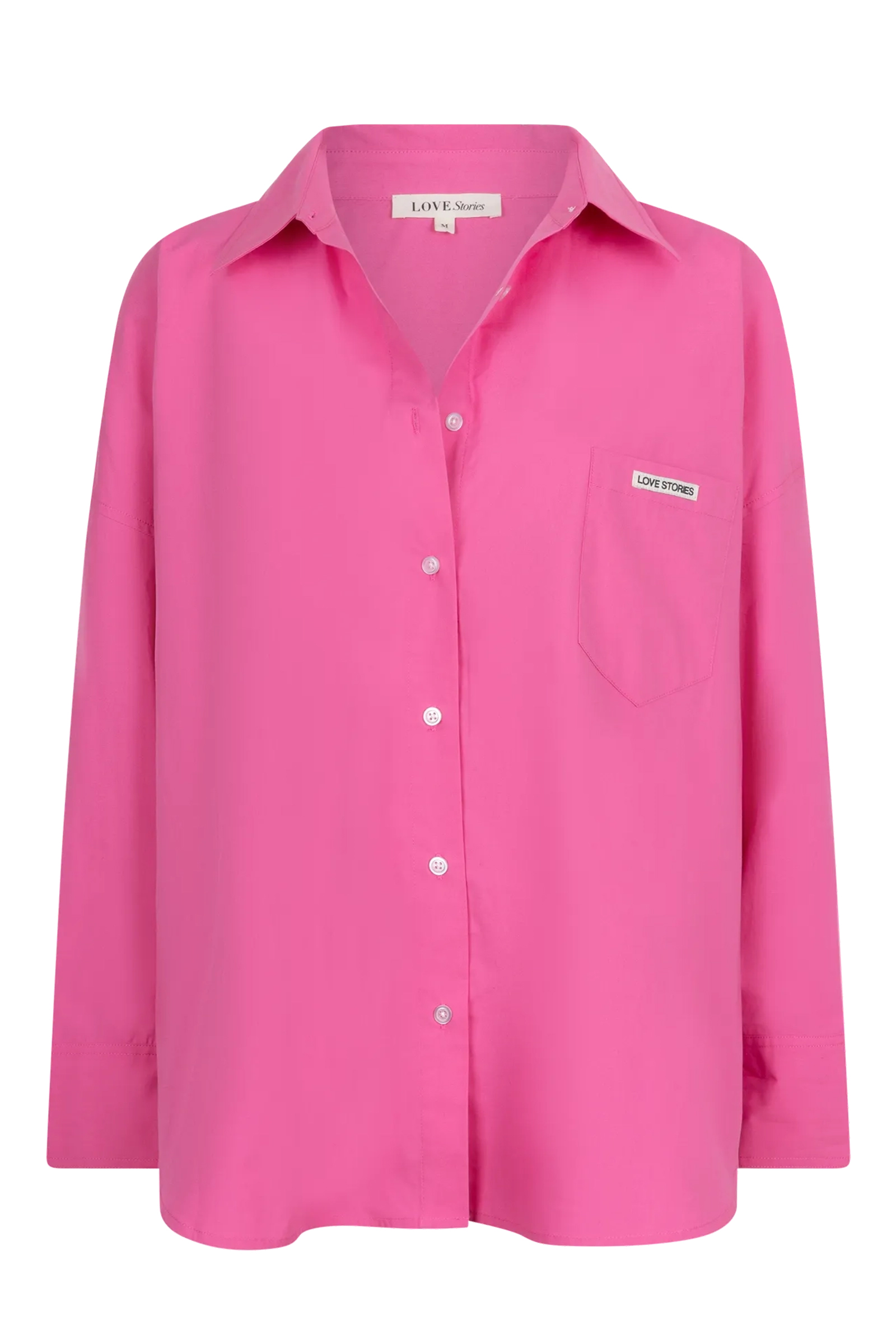 Dames blouse lange mouw rose