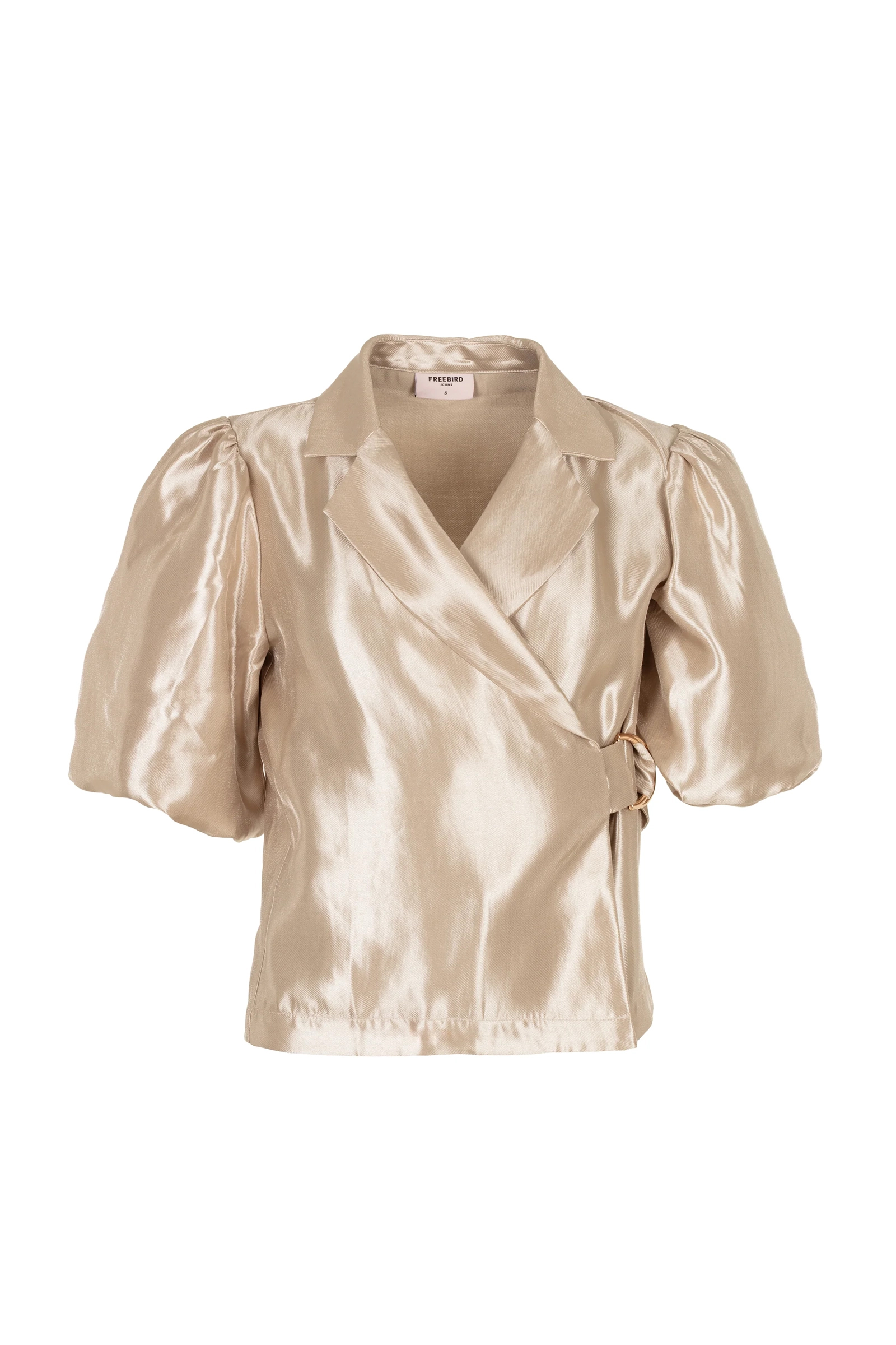 Dames blouse lange mouw goud
