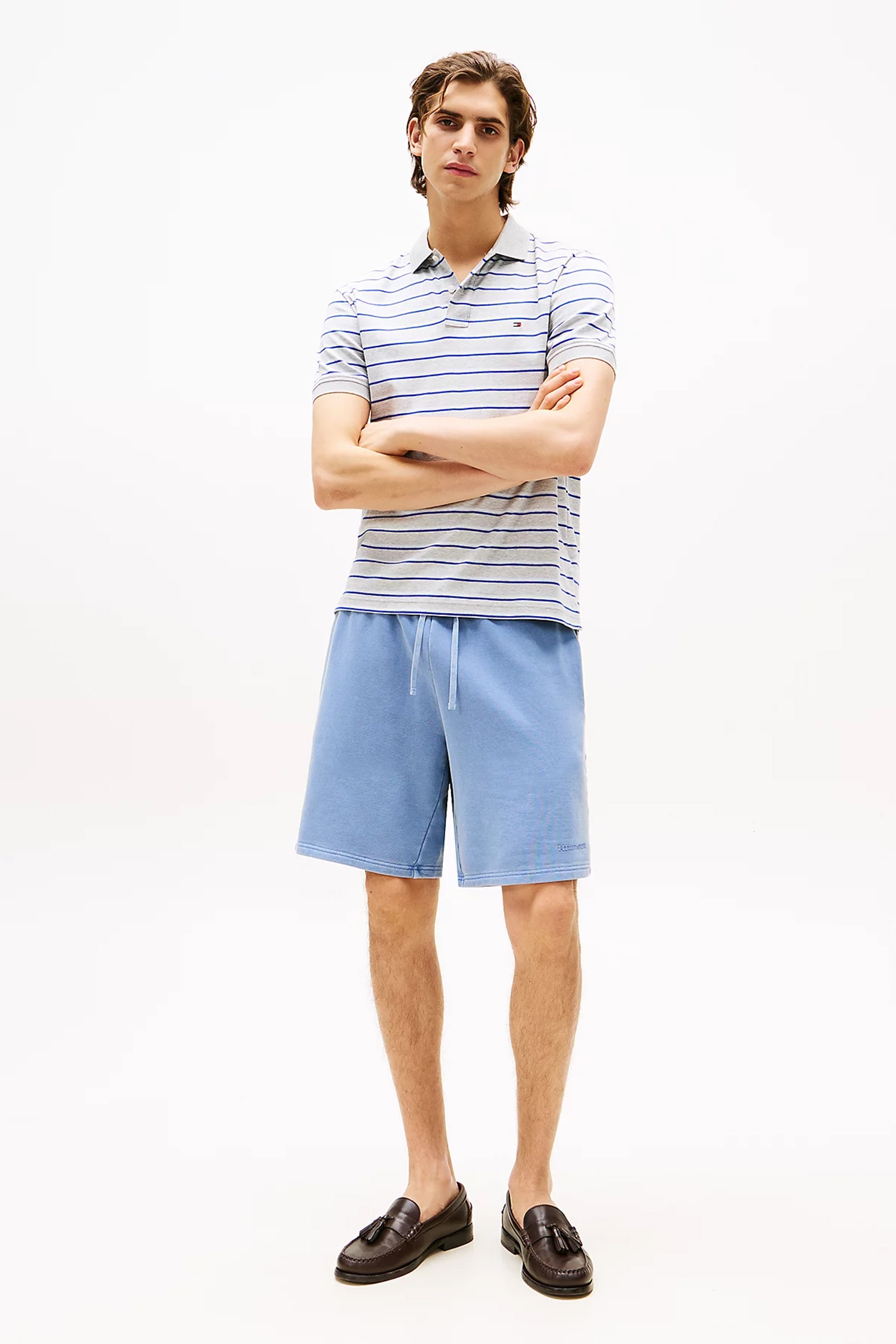 Heren short blauw