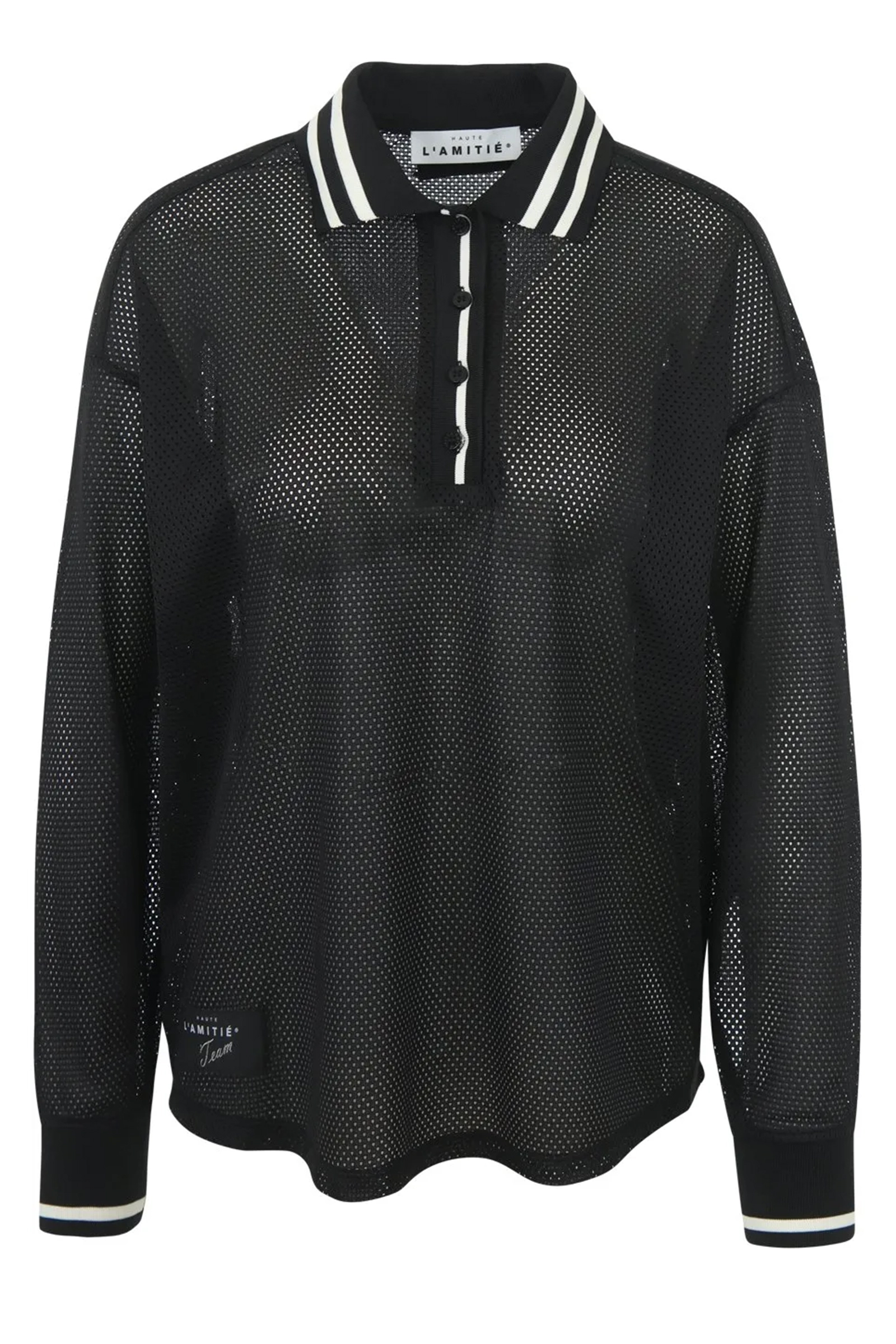 Dames blouse lange mouw zwart
