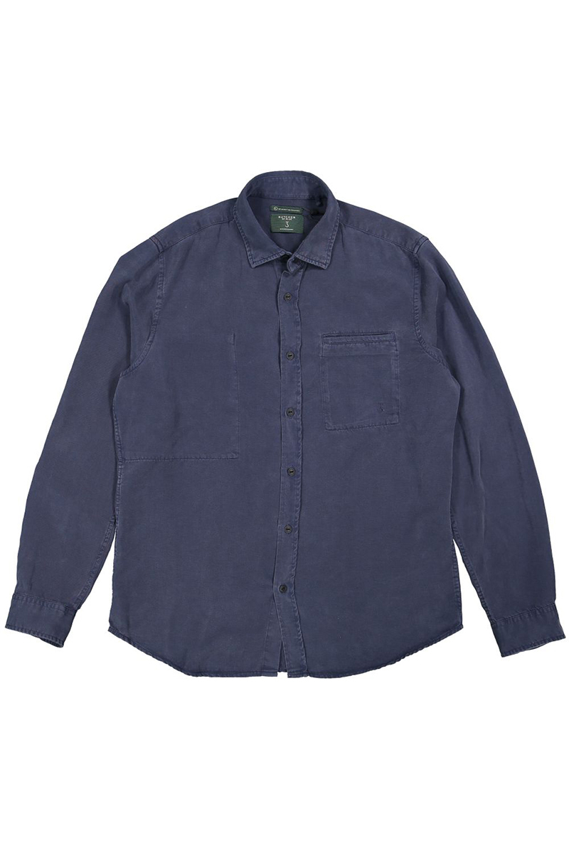 Butcher of Blue Dieppe Tencel Shirt Zwart-1 1
