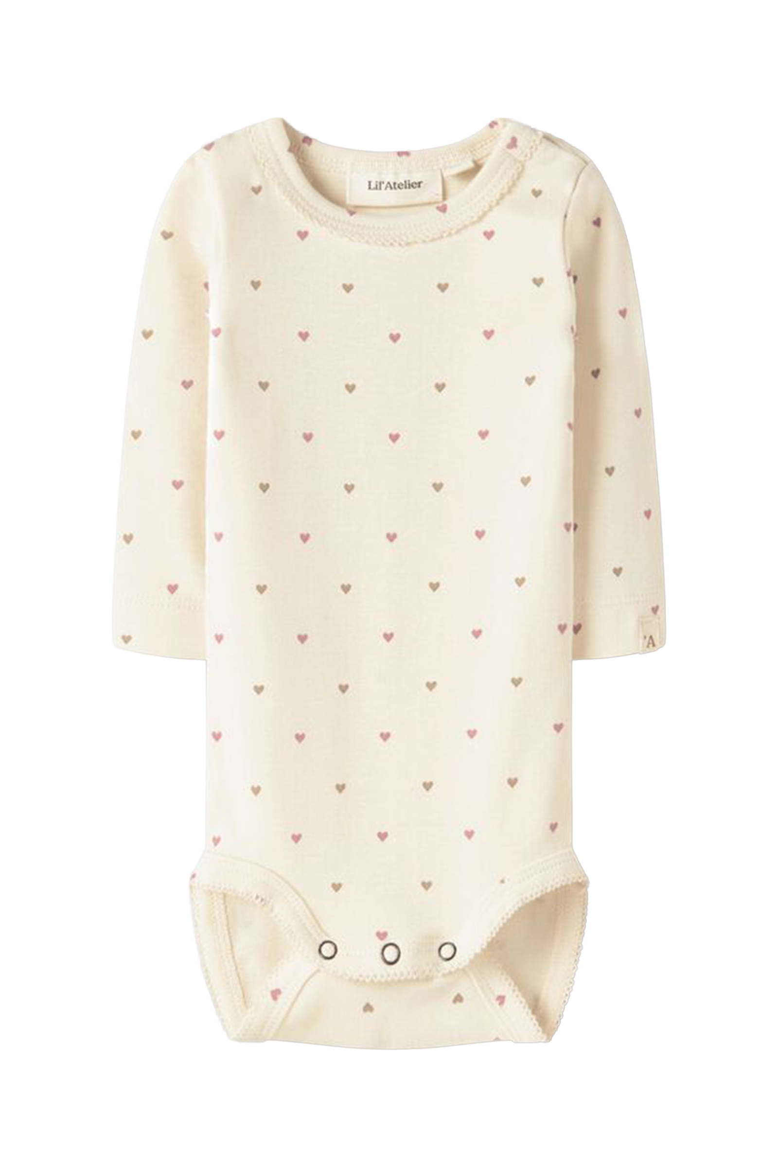 Baby romper lange mouw grijs