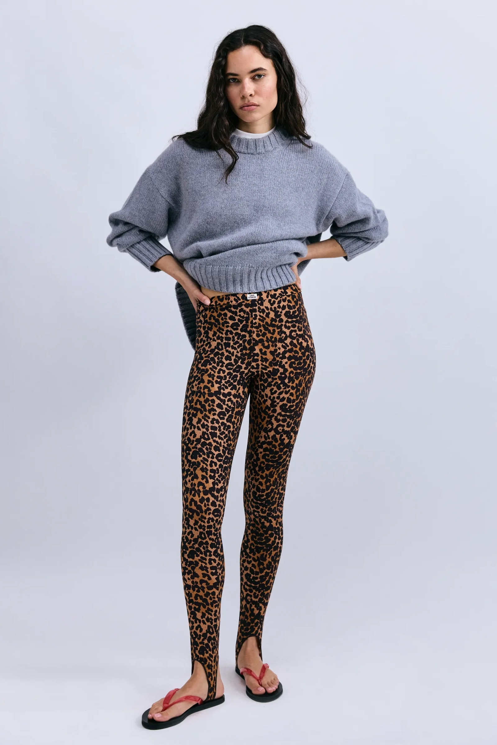 Dames legging bruin