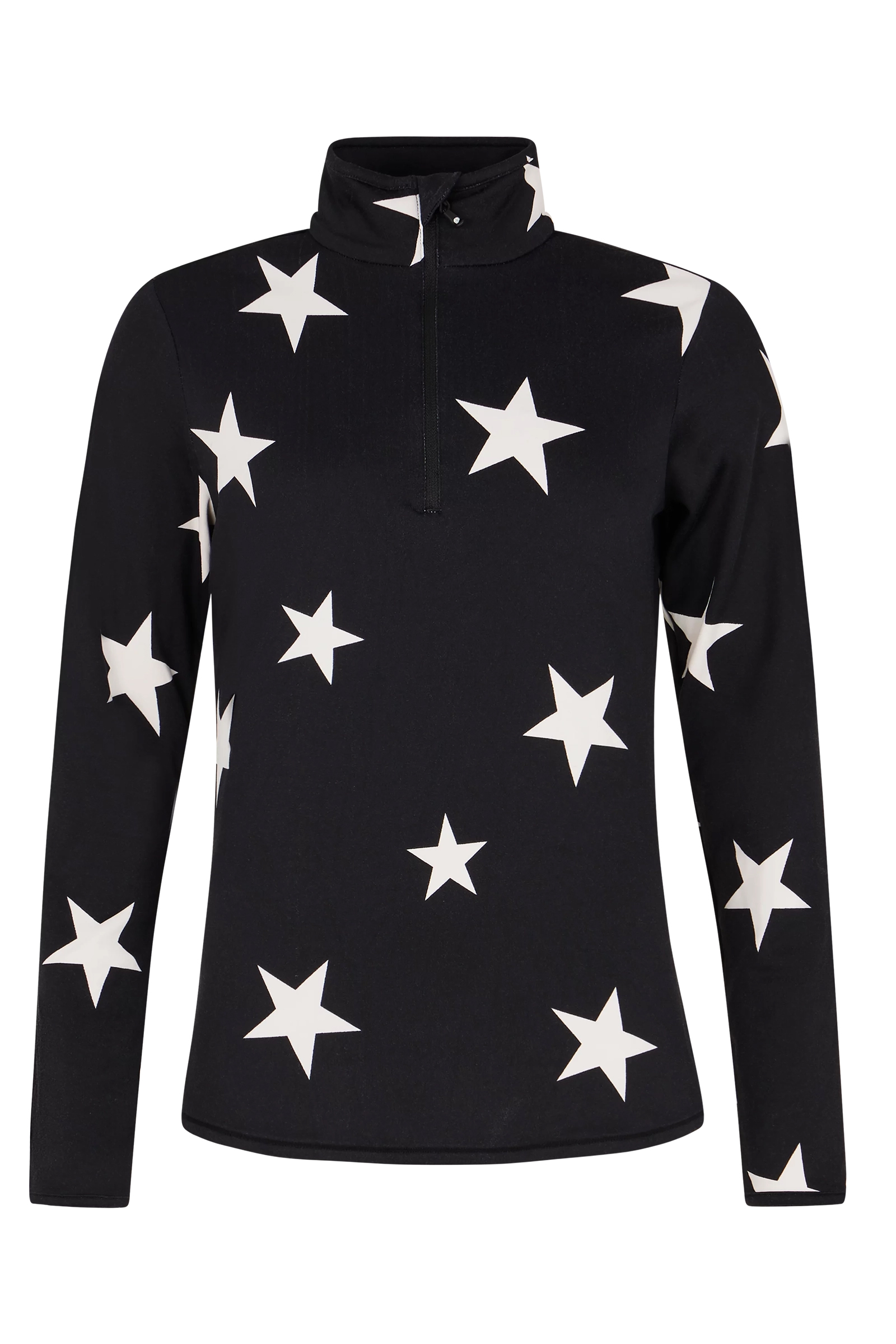 Wintersport dames pully+rits zwart