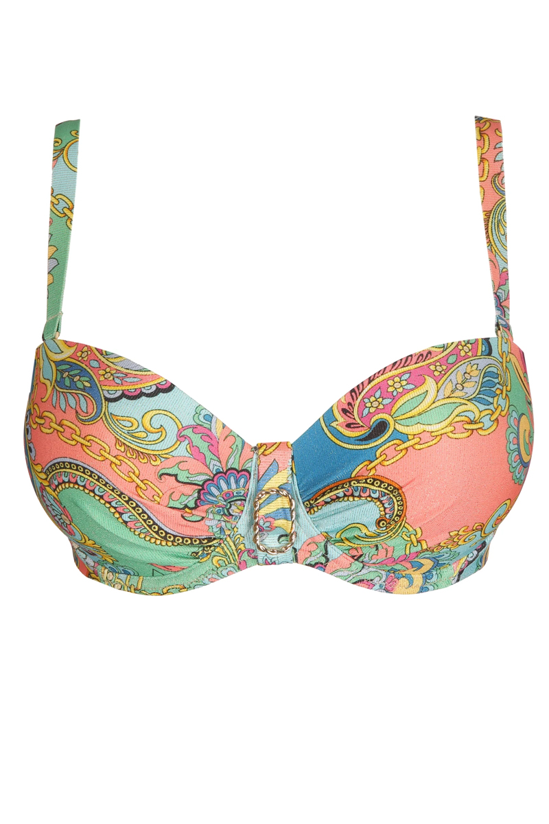 Bad/beach dames bikini top groen