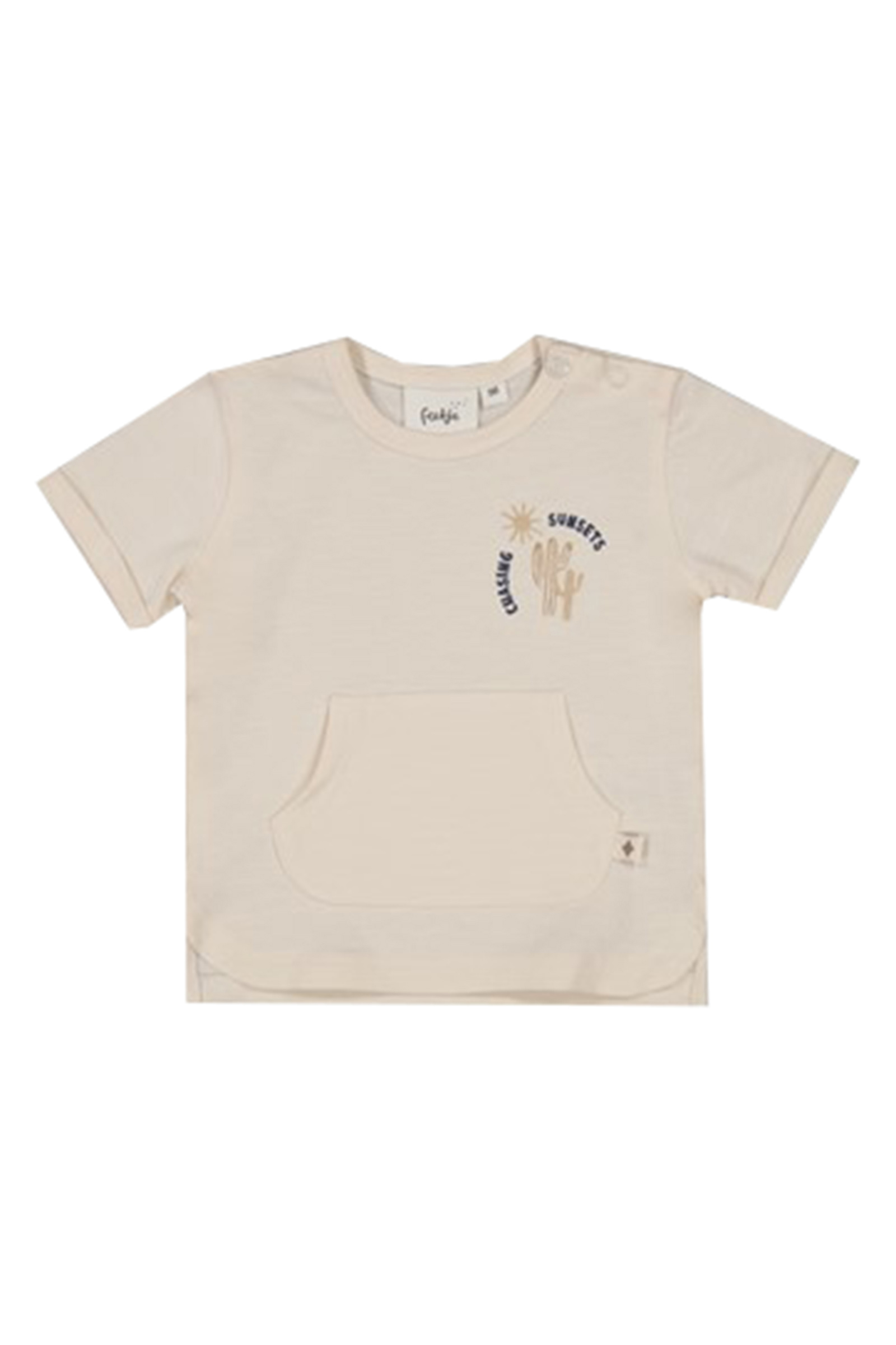Baby t-shirt korte mouw ecru
