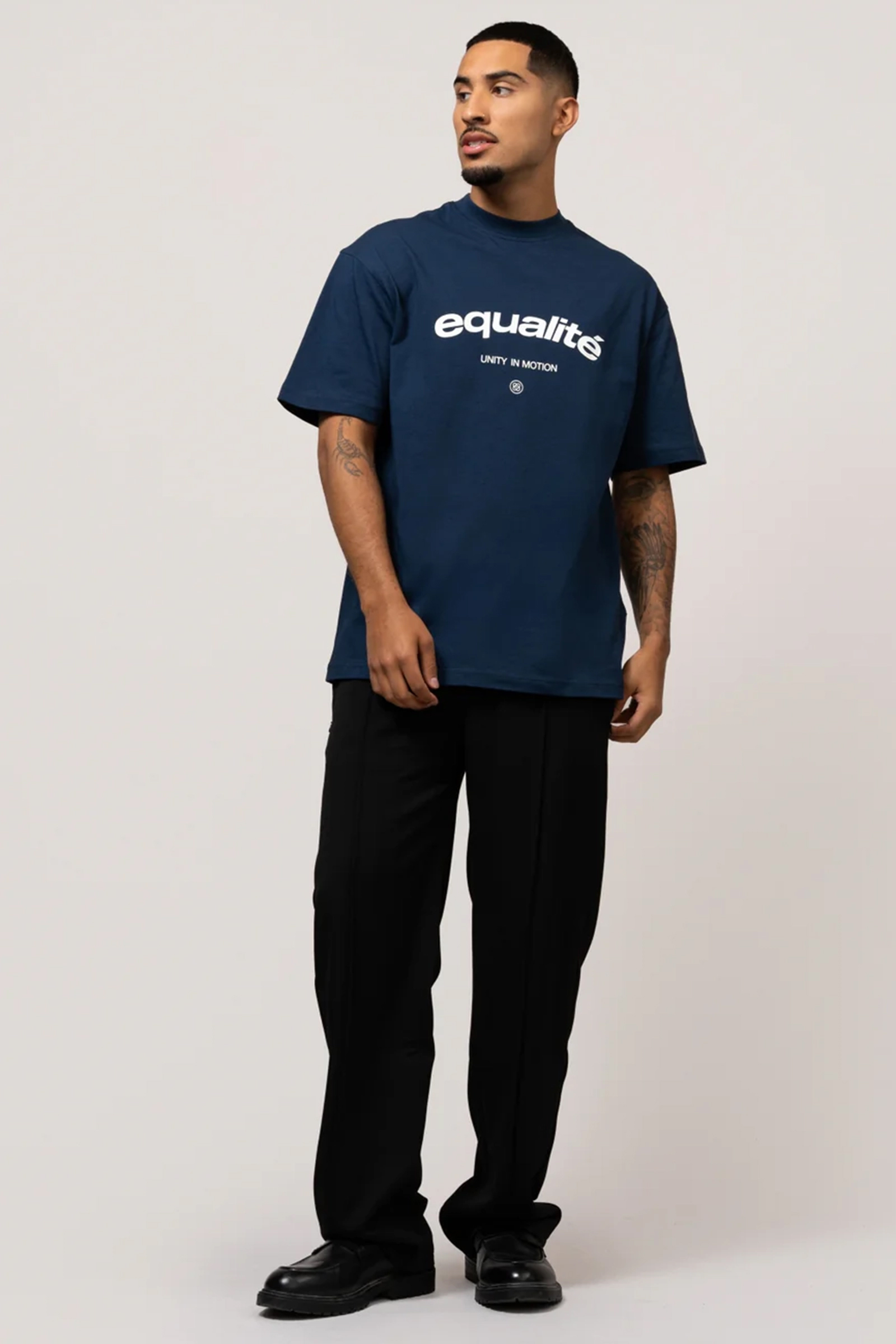 Heren t-shirt kortemouw blauw