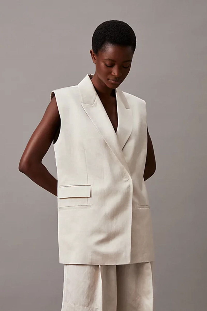 Dames gilet bruin