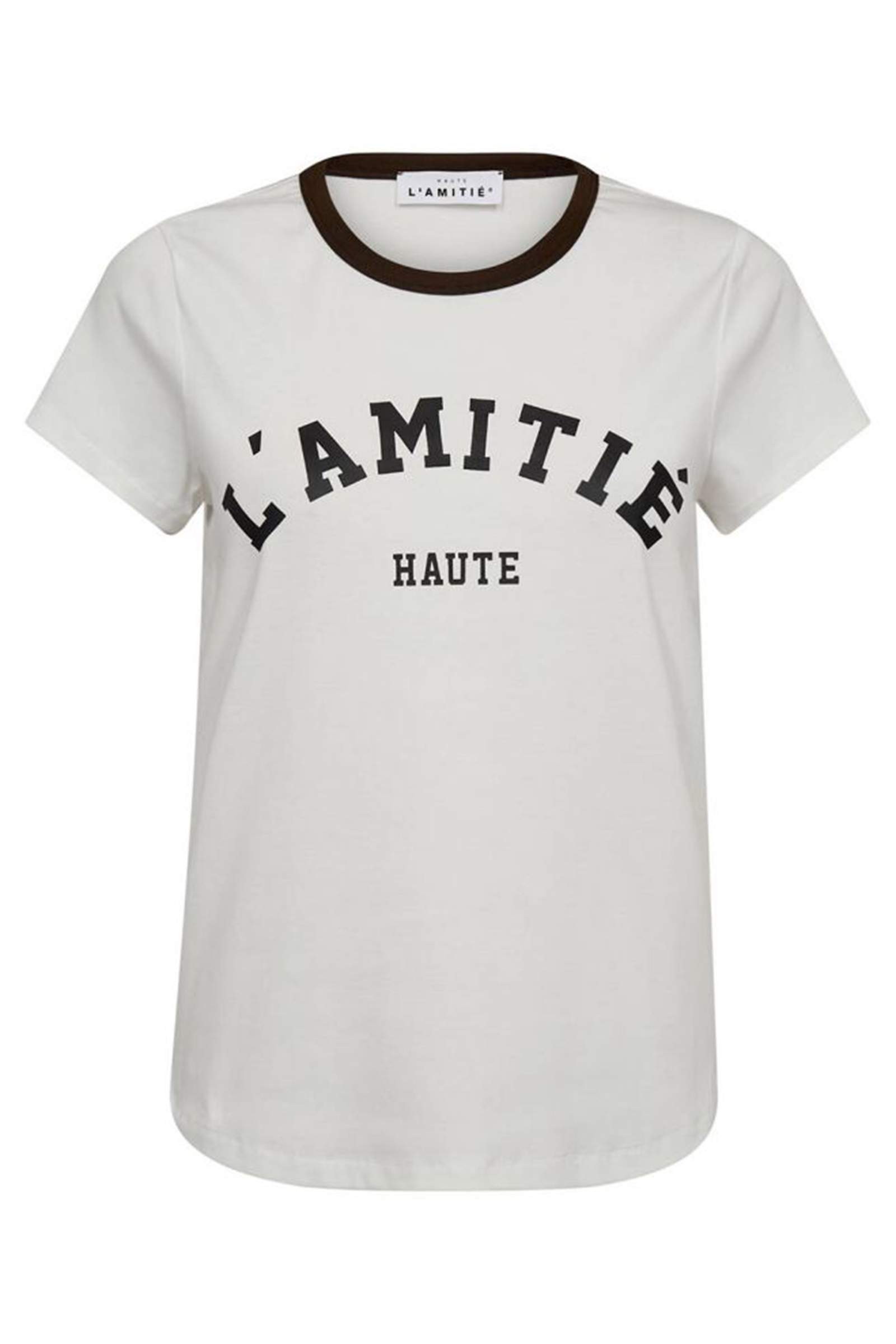Dames t-shirt korte mouw ecru