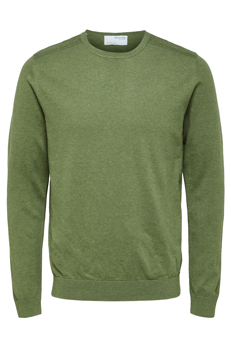 Selected SLHBERG CREW NECK B NOOS Groen-4 1
