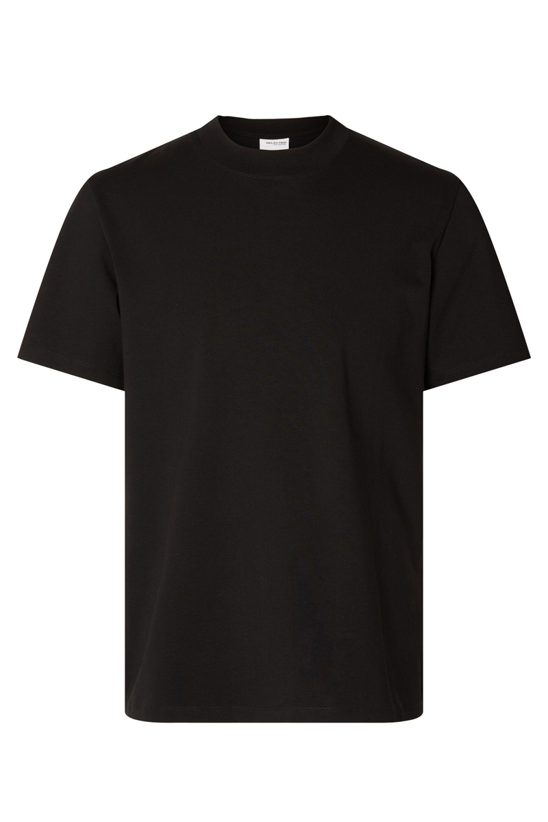 Selected SLHRORY SS O-NECK TEE B 179099-Black 1