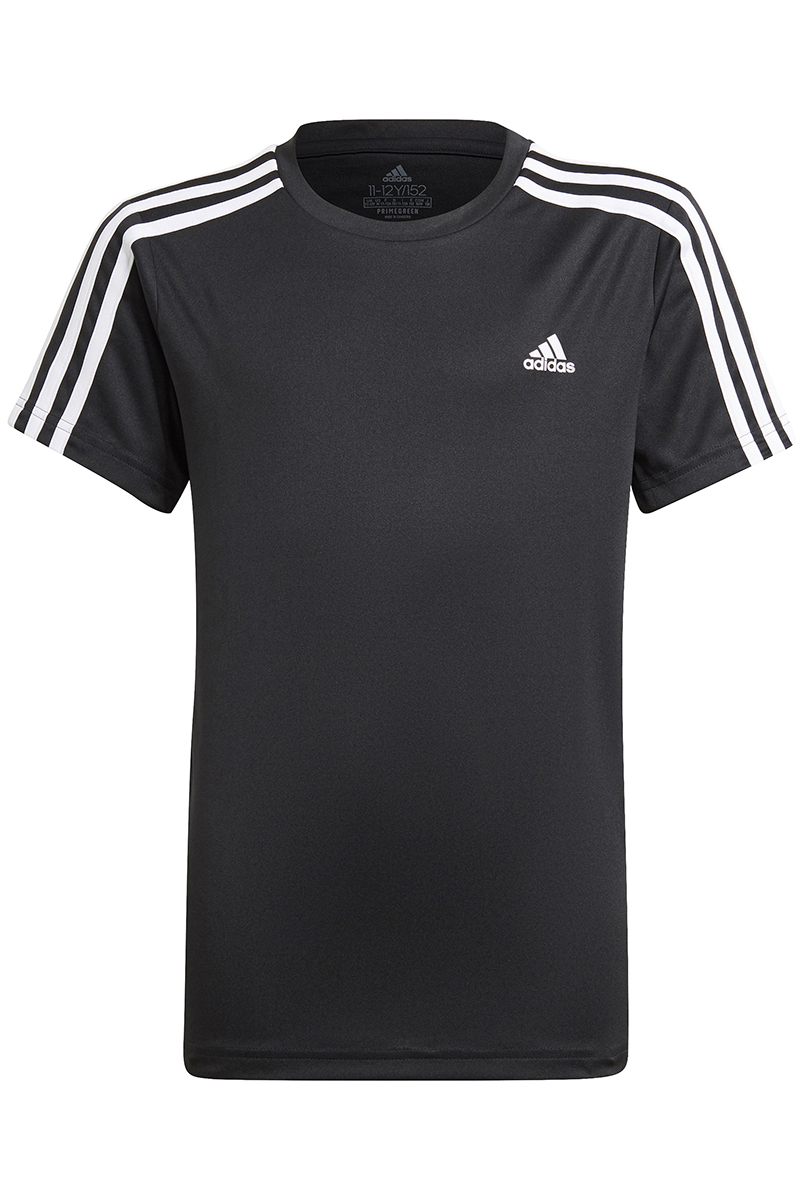 rekruut Verkoper Koning Lear Adidas Fitness jongens t-shirt km Zwart-1 Voorwinden