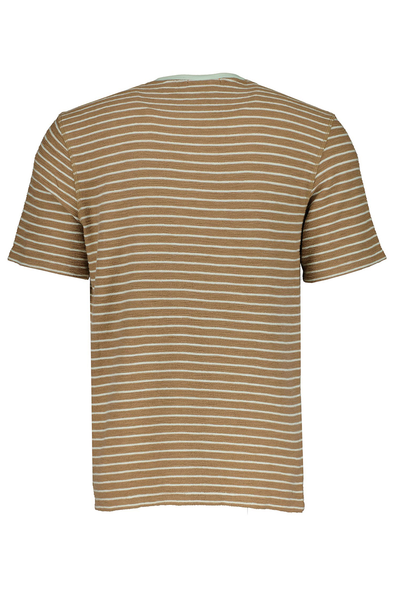 Scotch & Soda Structured Striped T-shirt Taupe/ Sea Foam 2