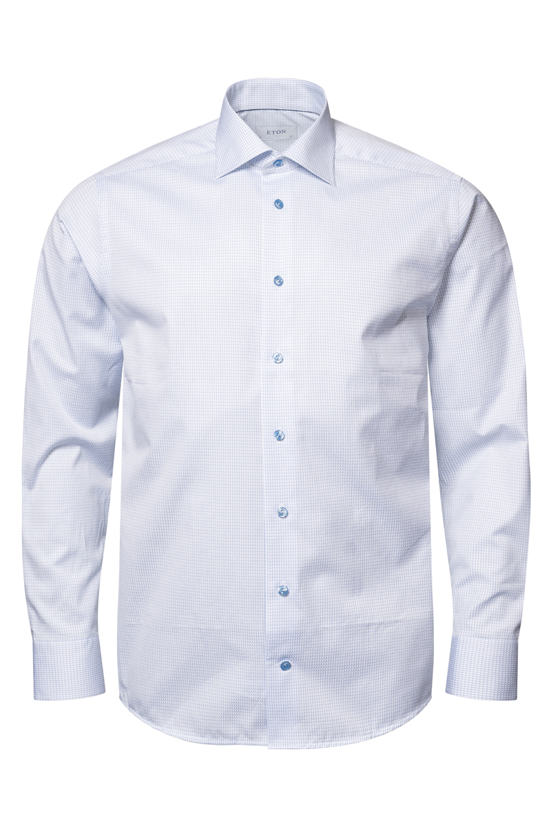 Heren overhemd lm dressual blauw