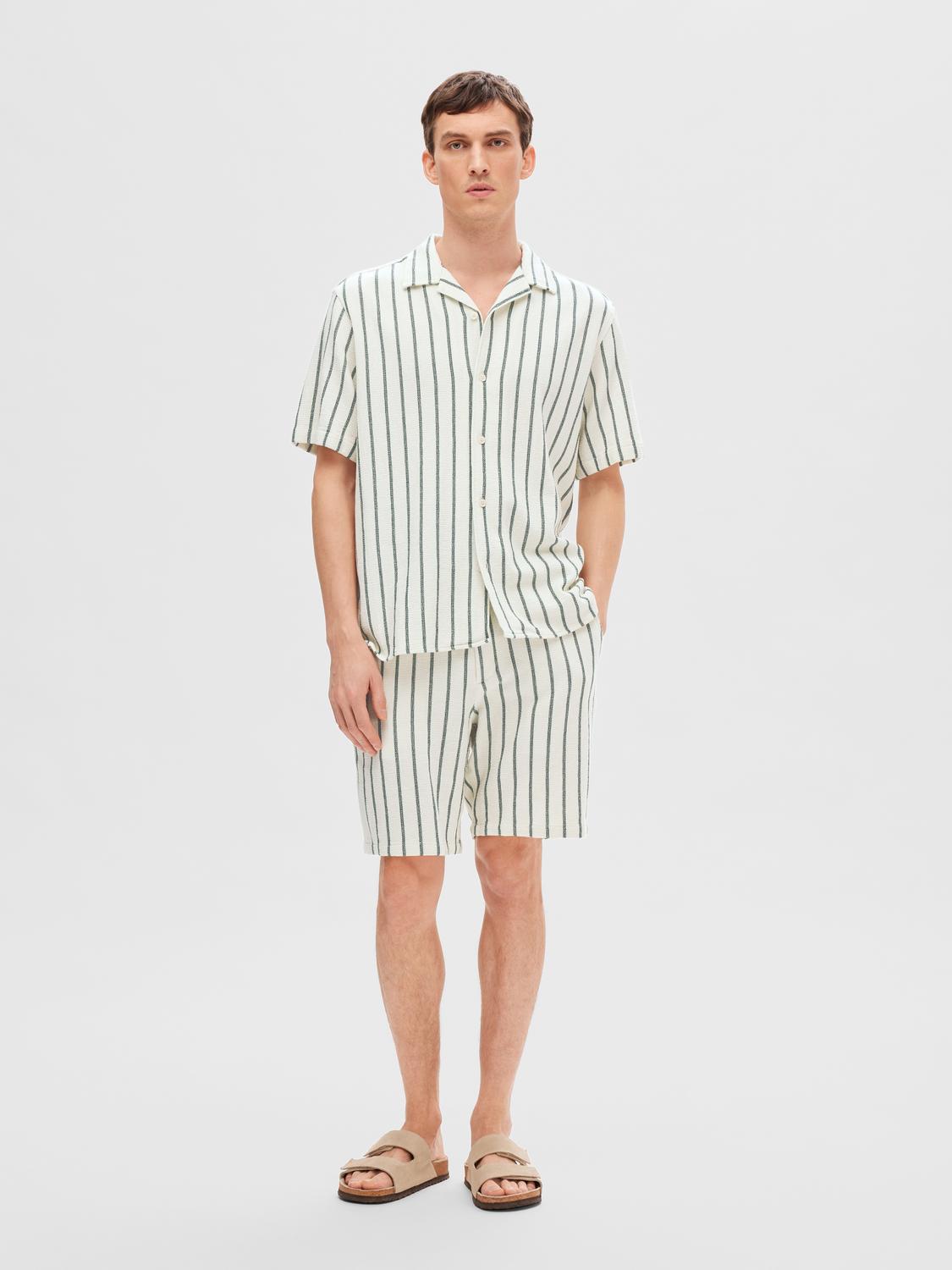 Selected SLHREG-BRODY-SAL SHORTS 230396001-Eden/Stripes 2