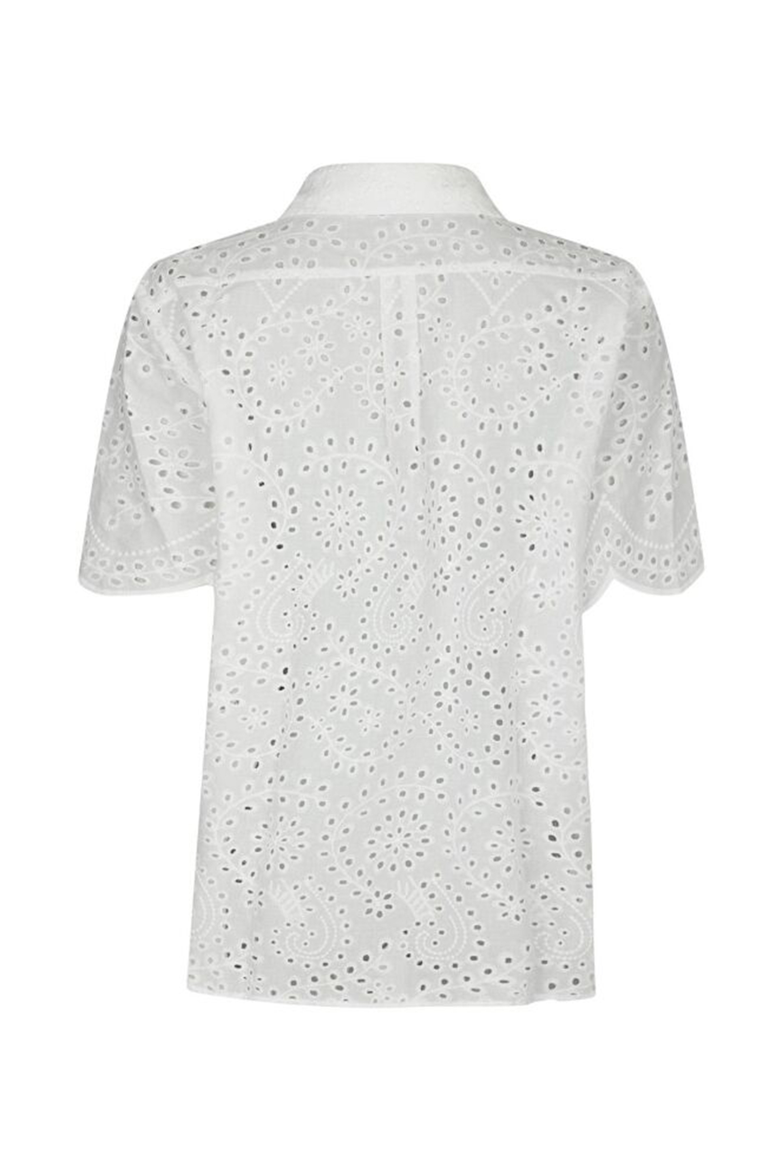 Dames blouse korte mouw wit